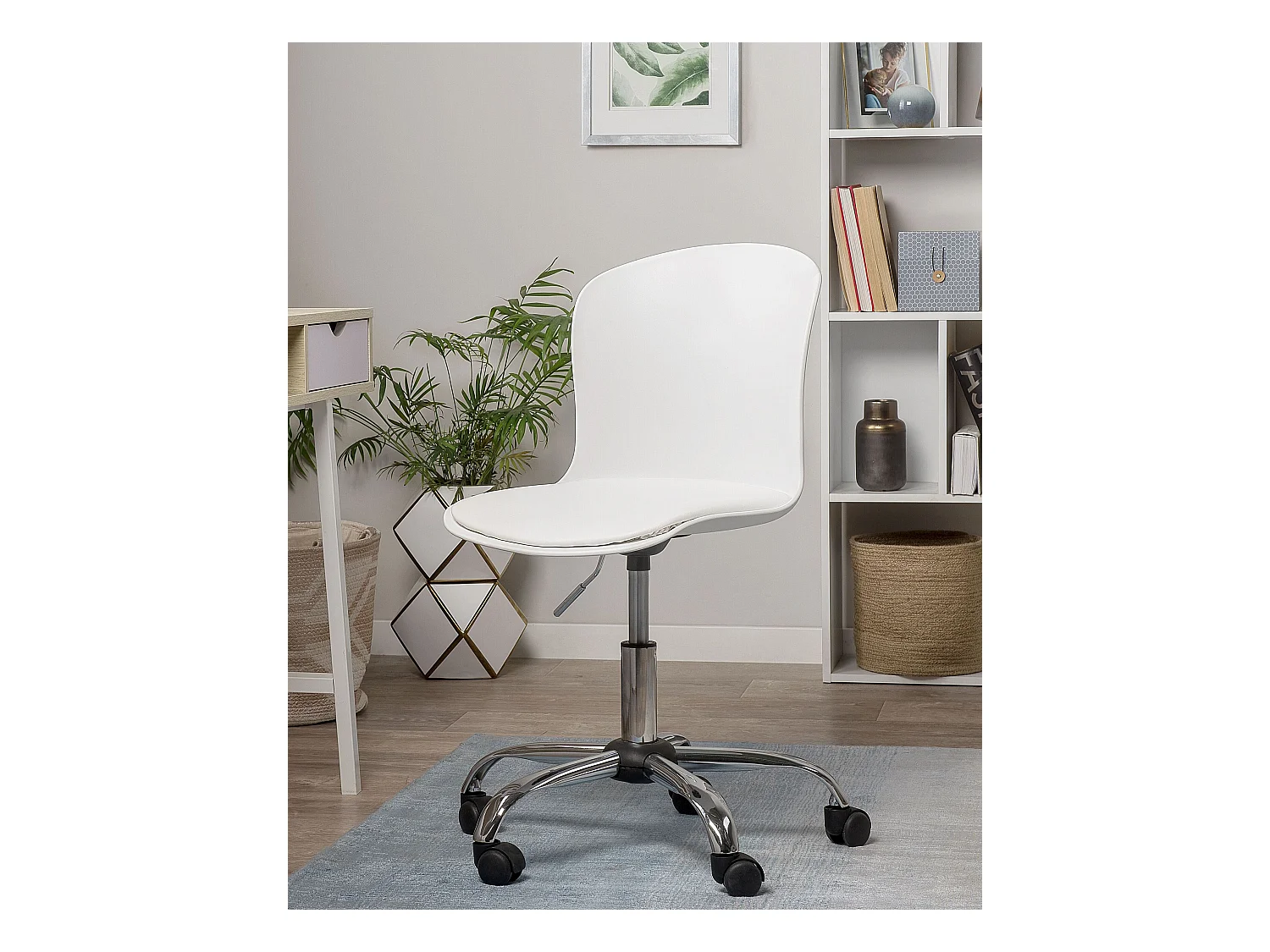 Bureaustoel Draaibaar VAMO Kunstleer Wit