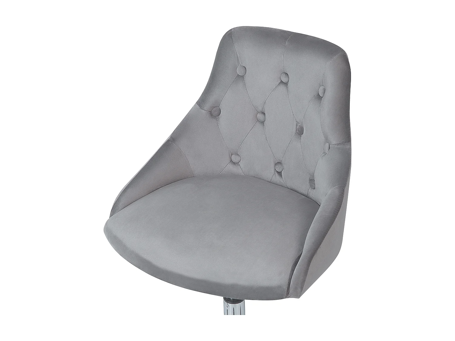 Chaise de bureau PARRISH Velours Gris