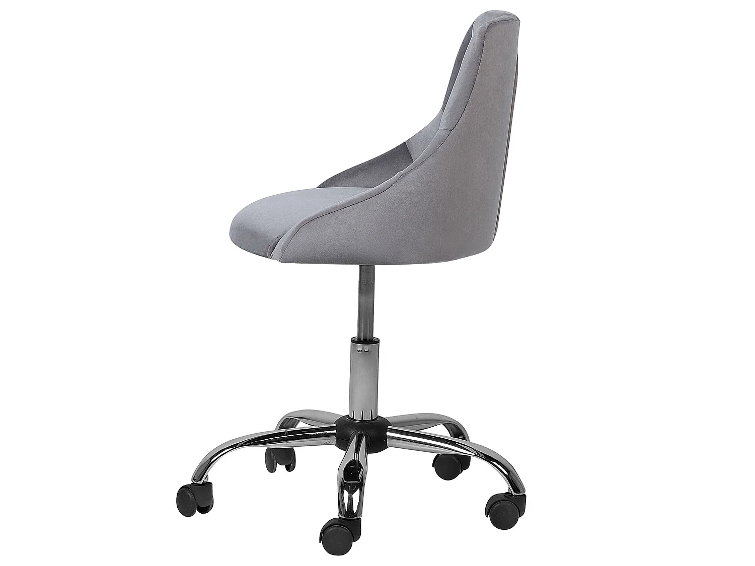 Sedia da scrivania PARRISH Velluto Grigio