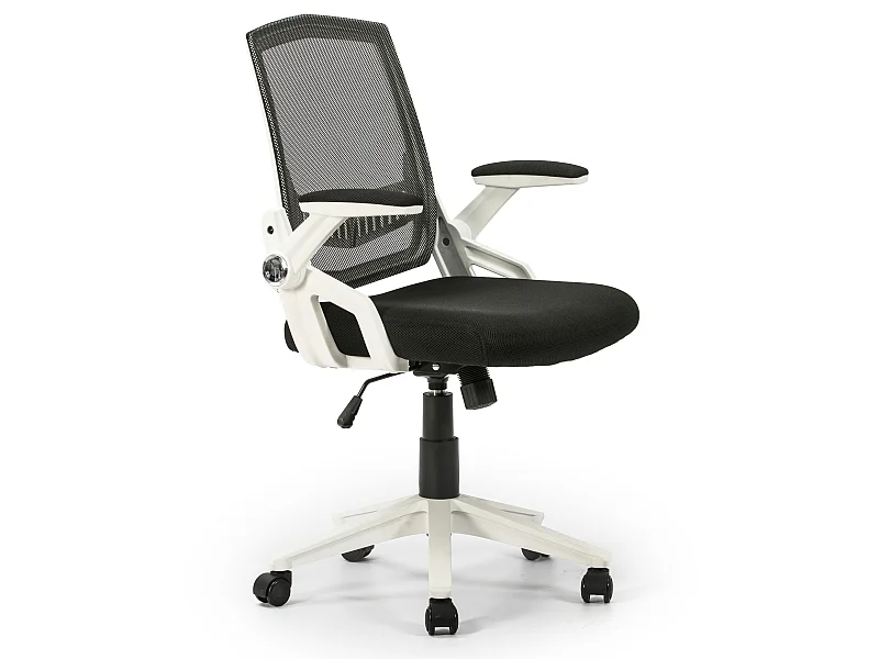 Fotel biurowy z regulacją i pochyleniem Colummn ERGOMAX, materiał siateczkowy, kolor biały.