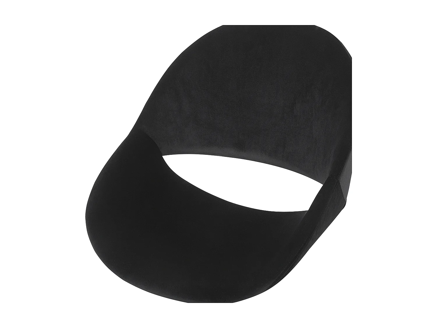 Trendiger Bürostuhl im Retro-Look aus edlem Samt schwarz Selma