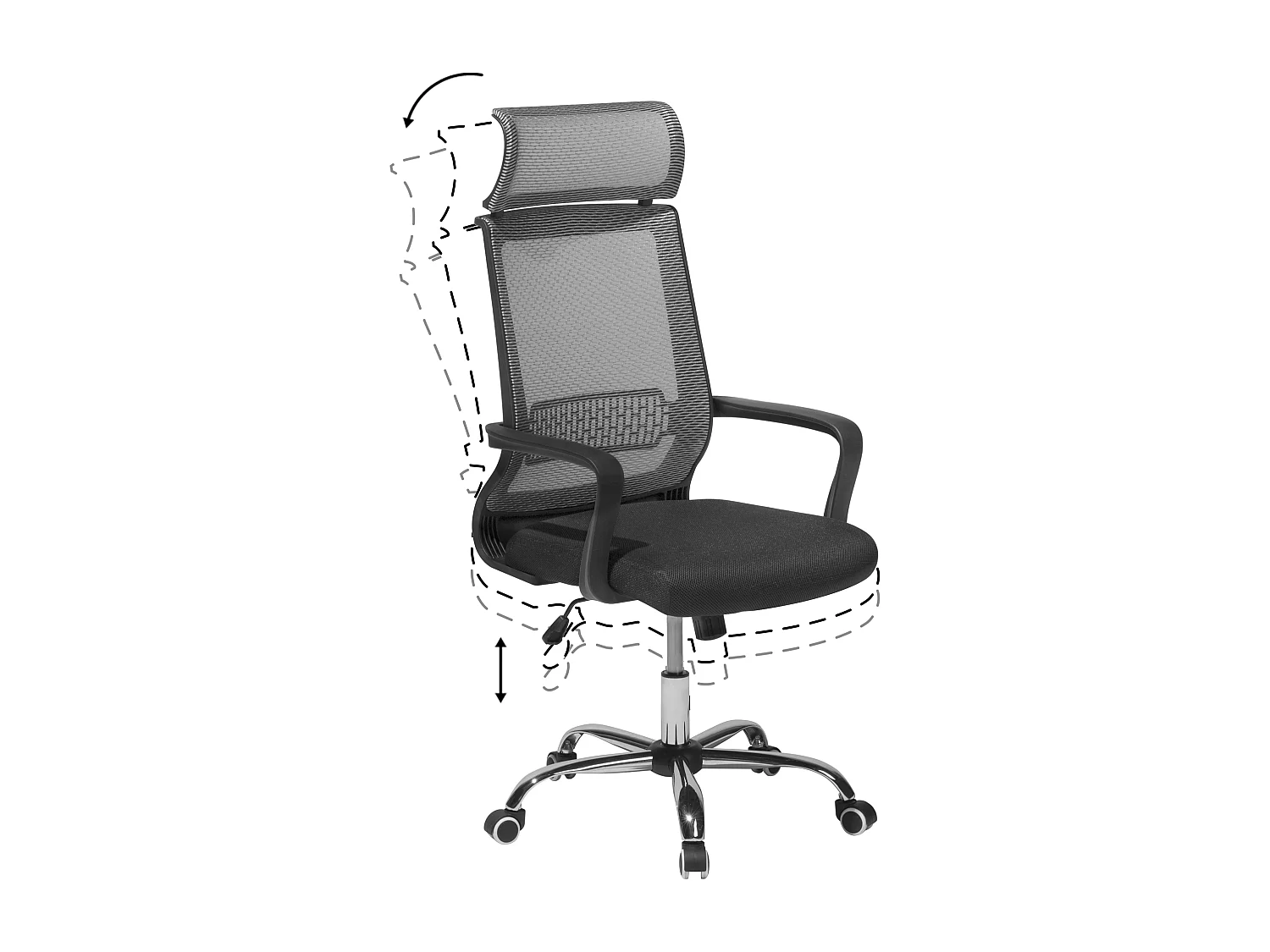 Chaise de bureau Gris foncé LEADER