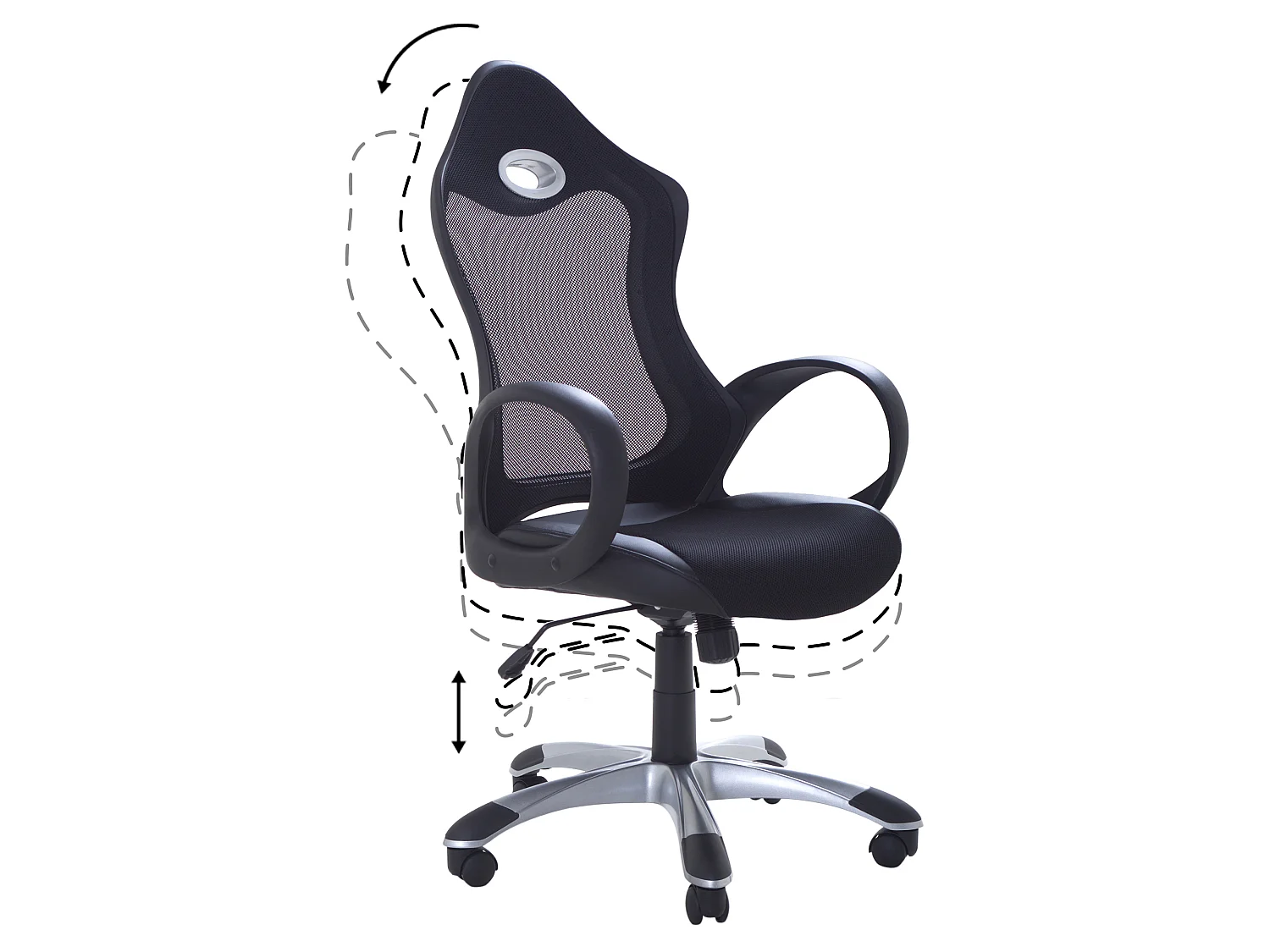 Chaise de bureau iCHAIR Noir/blanc