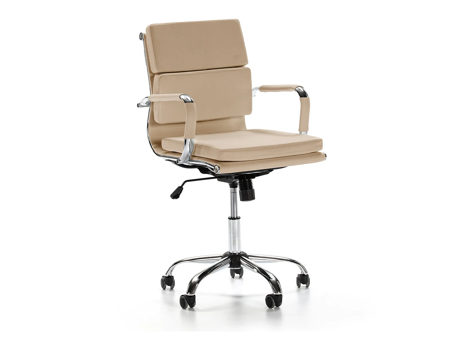 Fauteuil de Bureau Fenix inclinable Taupe, Cuir synthétique