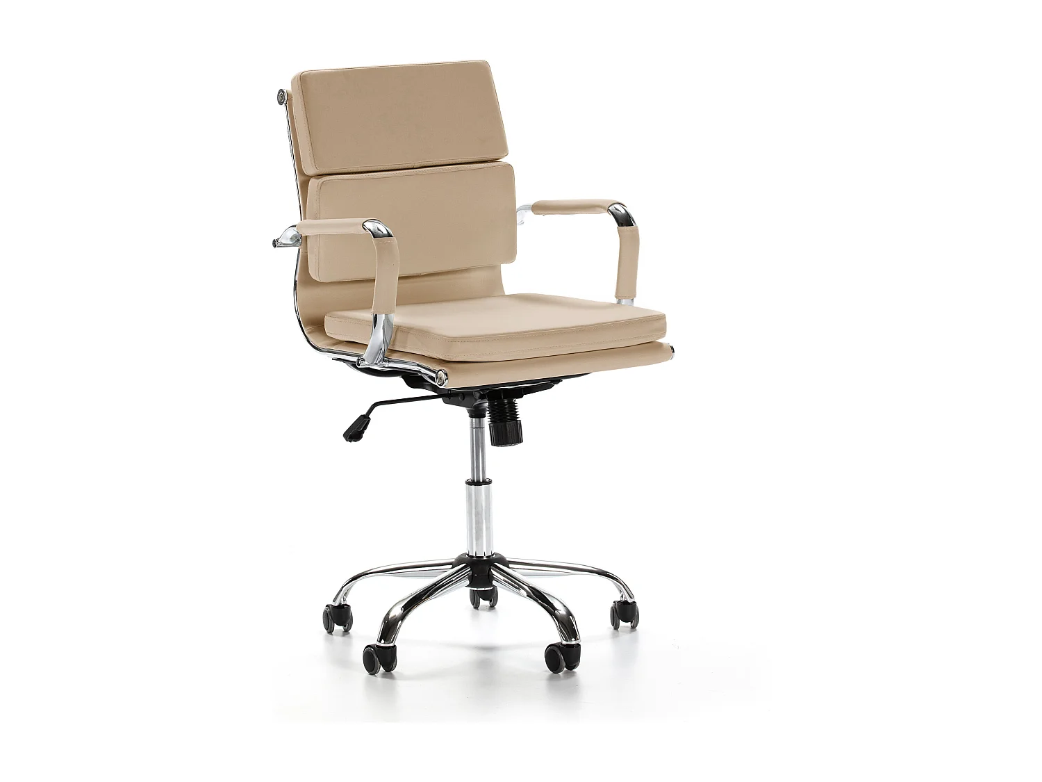 Fauteuil de Bureau Fenix inclinable Taupe, Cuir synthétique