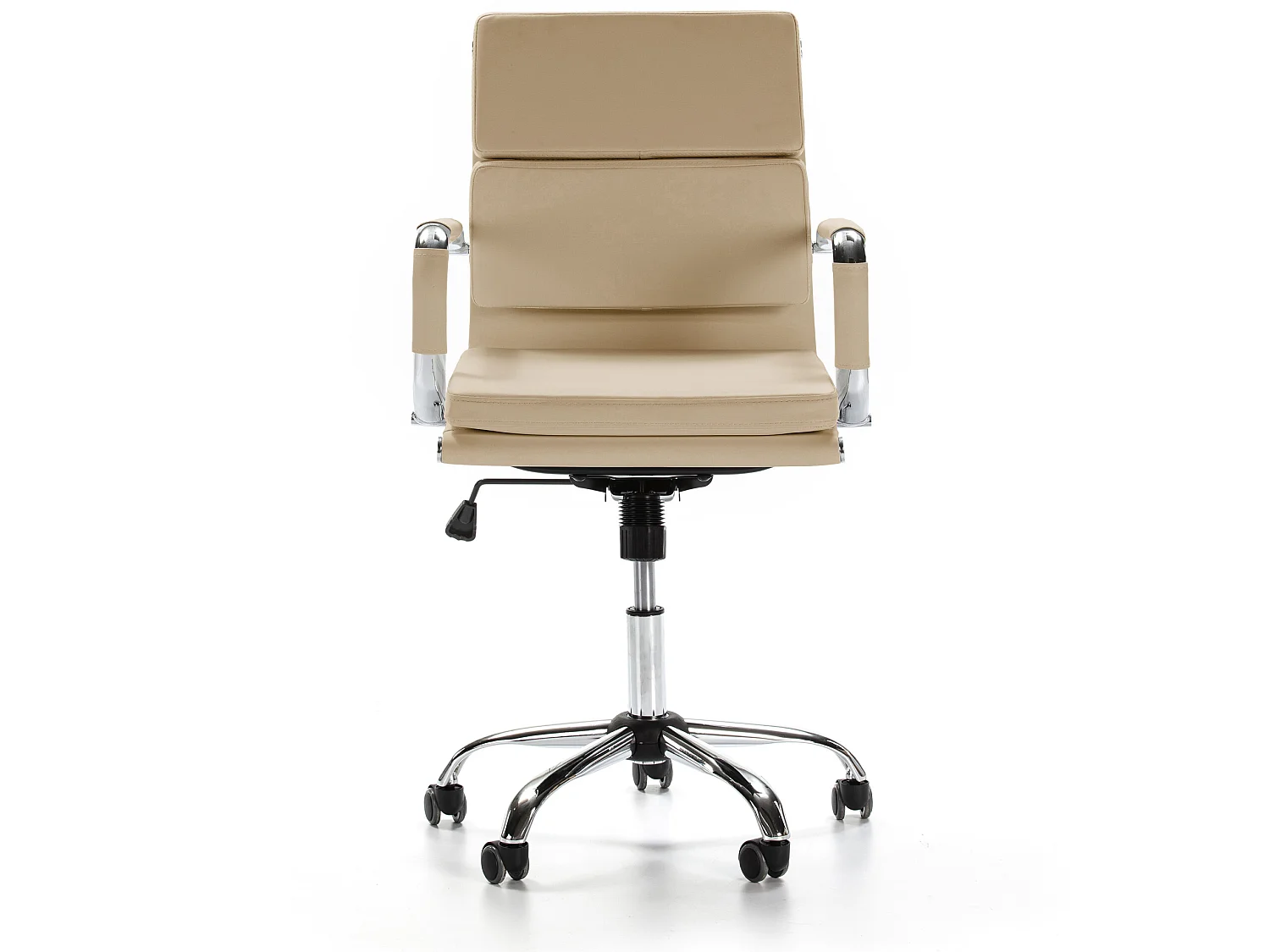 Sillón de Oficina Fenix reclinable Taupe, Piel sintética, Altura Ajustable