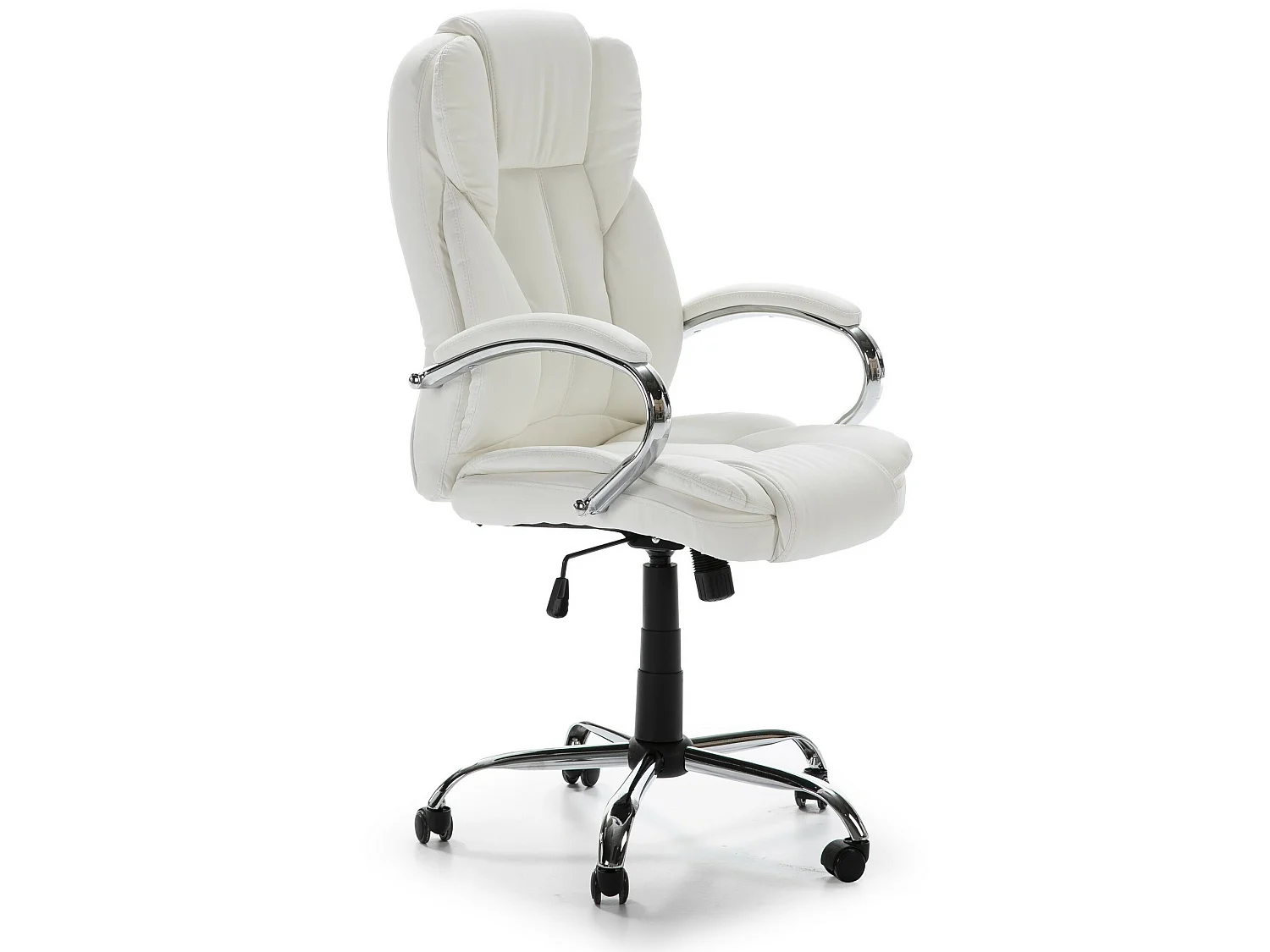 Fauteuil de Bureau à Hauteur réglable et inclinable Nixon Similicuir Blanc