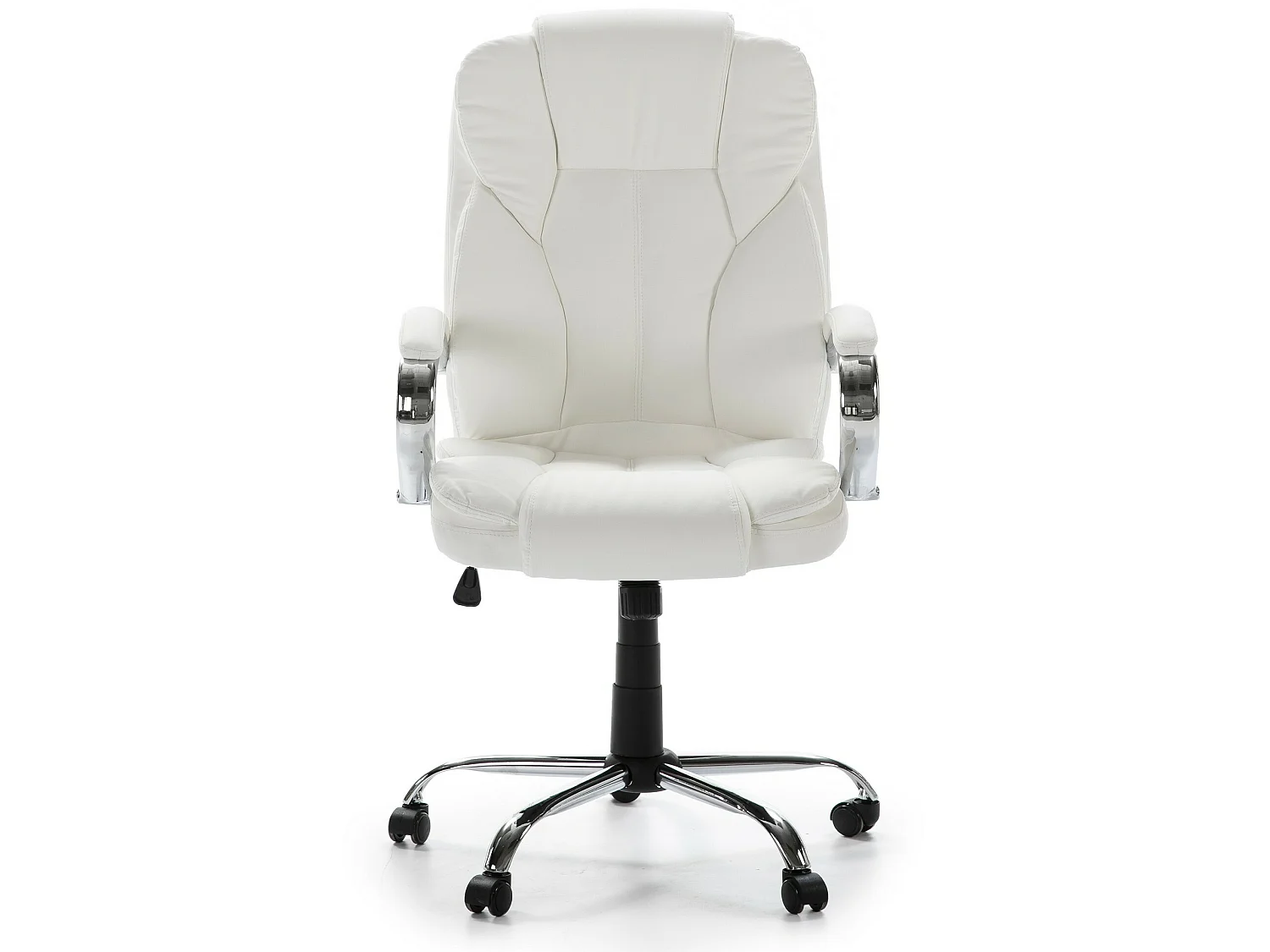 Fauteuil de Bureau à Hauteur réglable et inclinable Nixon Similicuir Blanc