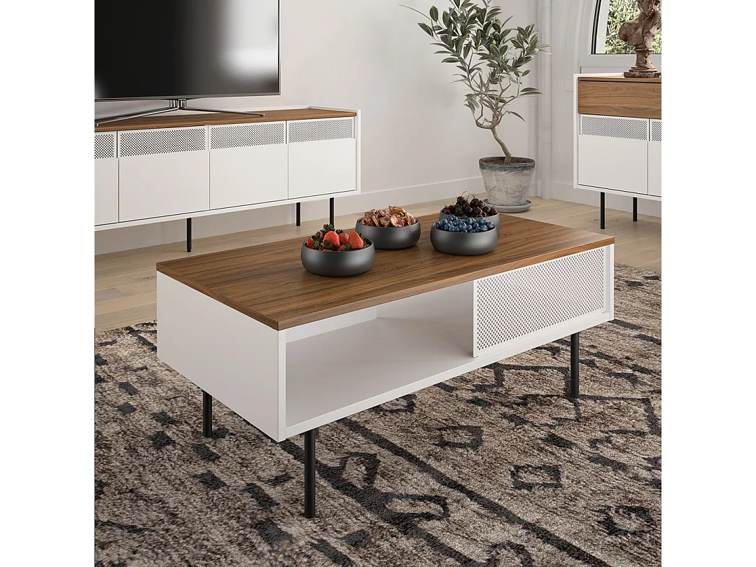 RADIO coffee table black and walnut