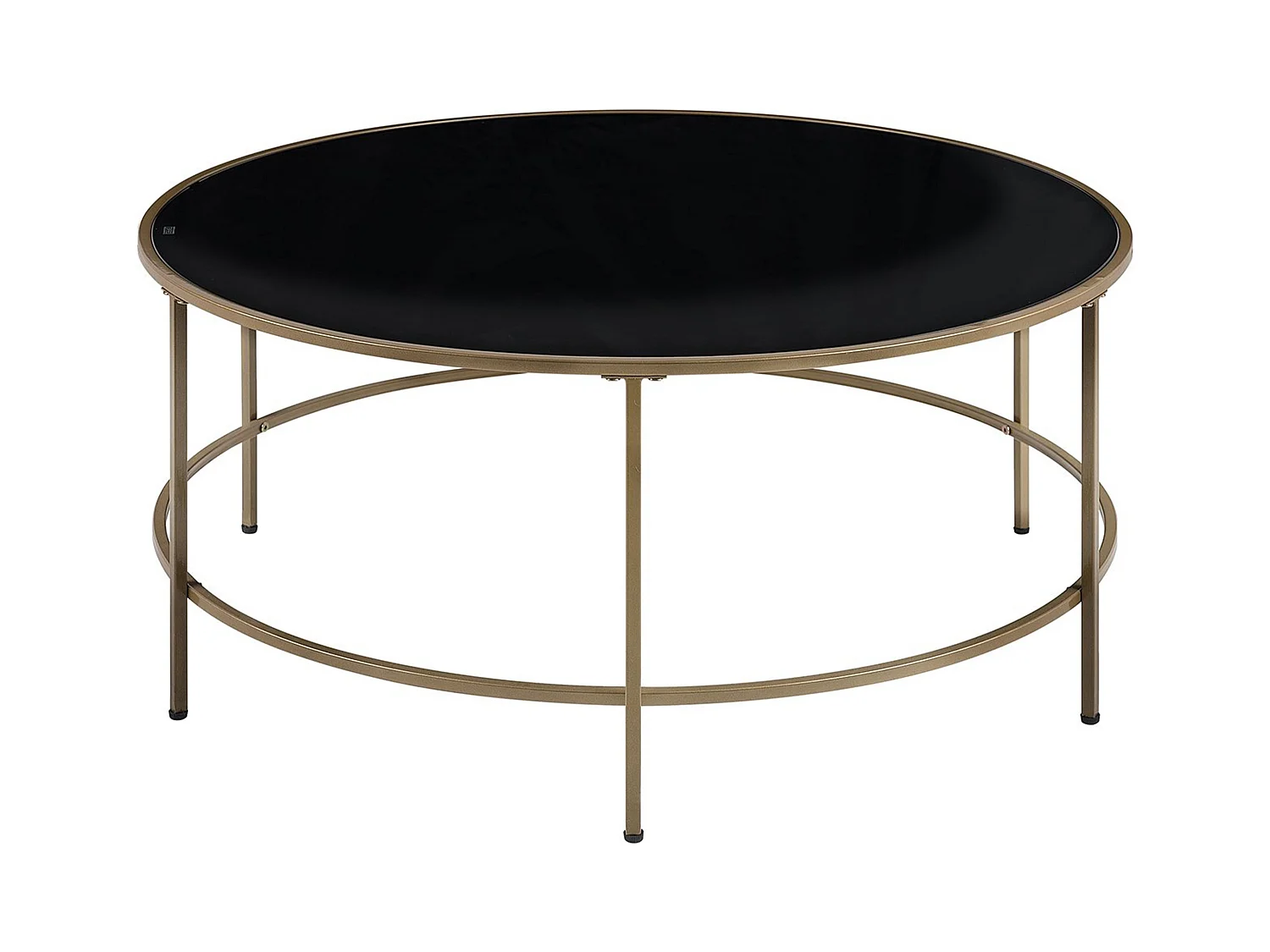 Table basse FLORENCE Verre Noir/doré