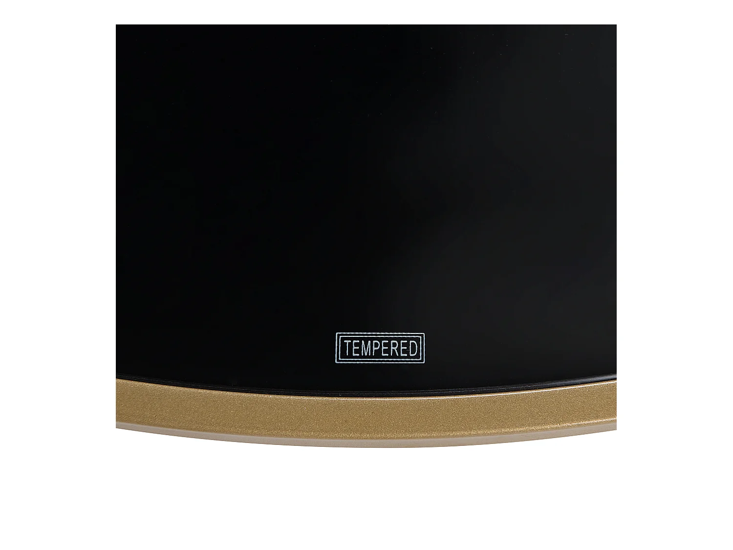 Salontafel FLORENCE Glas Zwart/goud