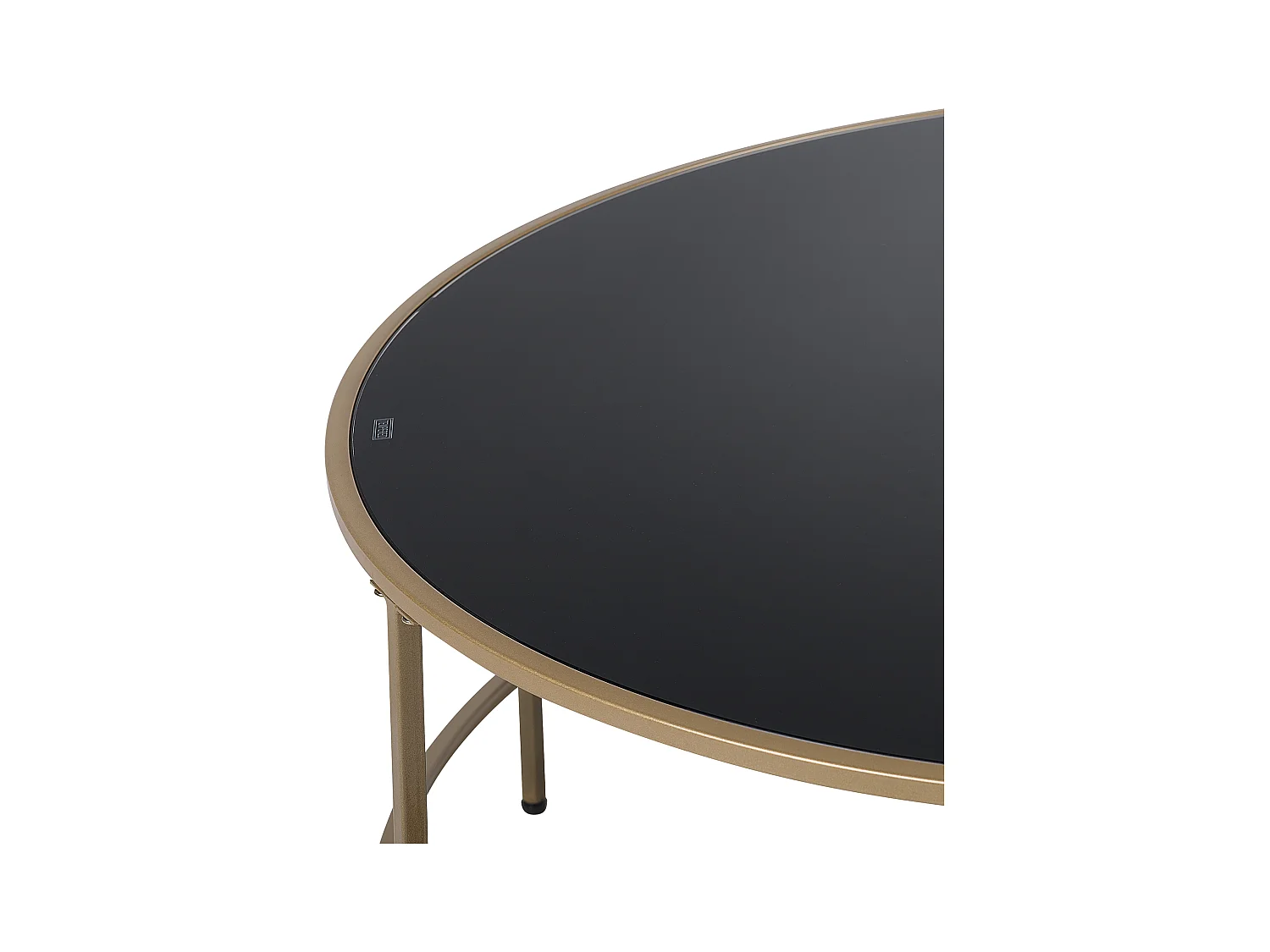 Salontafel FLORENCE Glas Zwart/goud