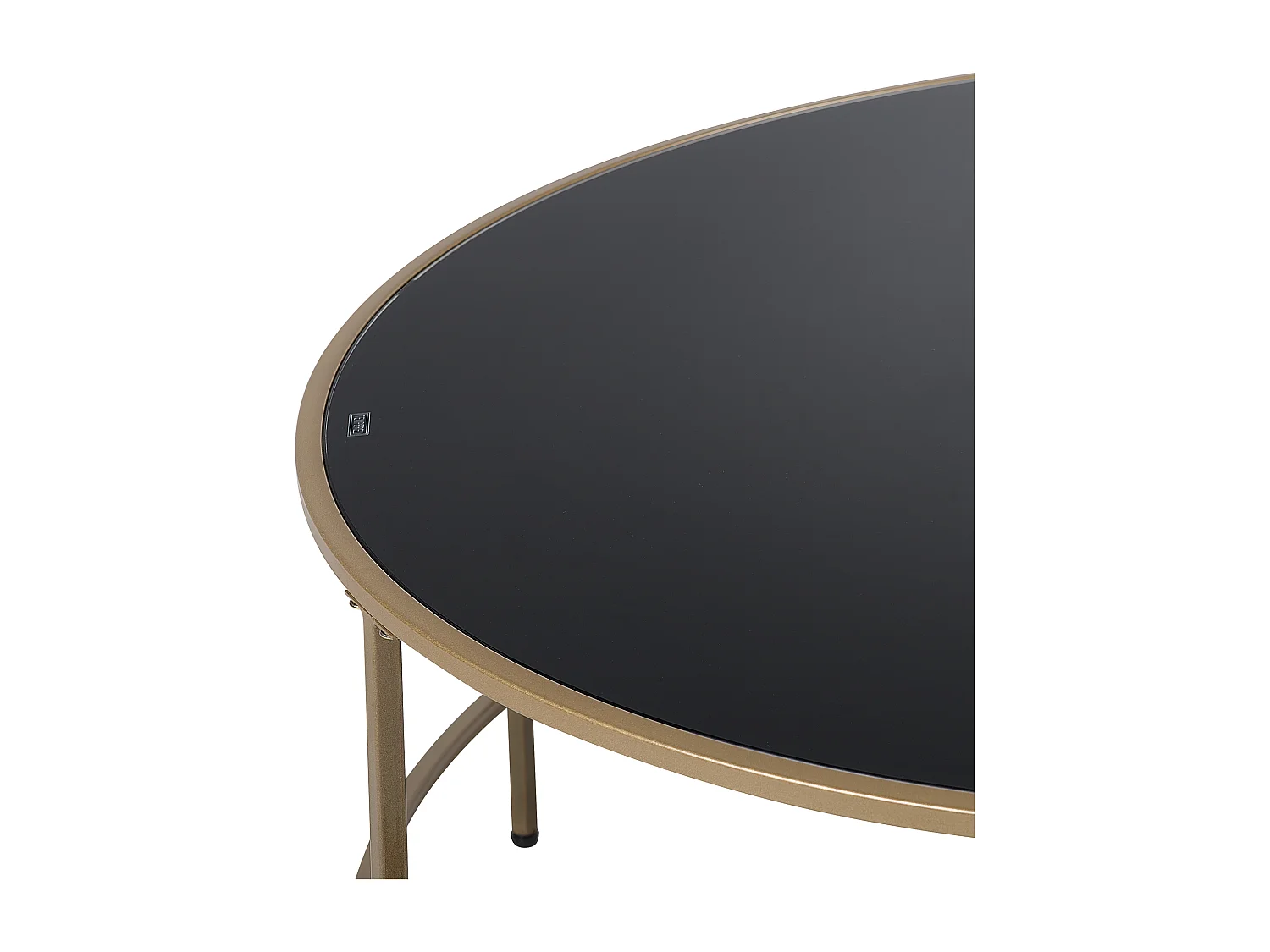 Salontafel FLORENCE Glas Zwart/goud