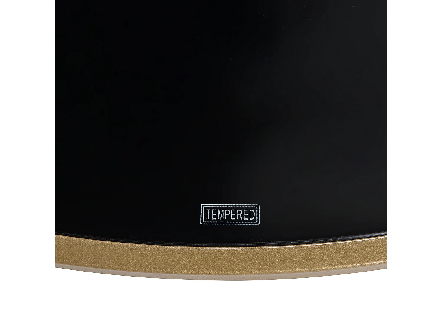 Salontafel FLORENCE Glas Zwart/goud