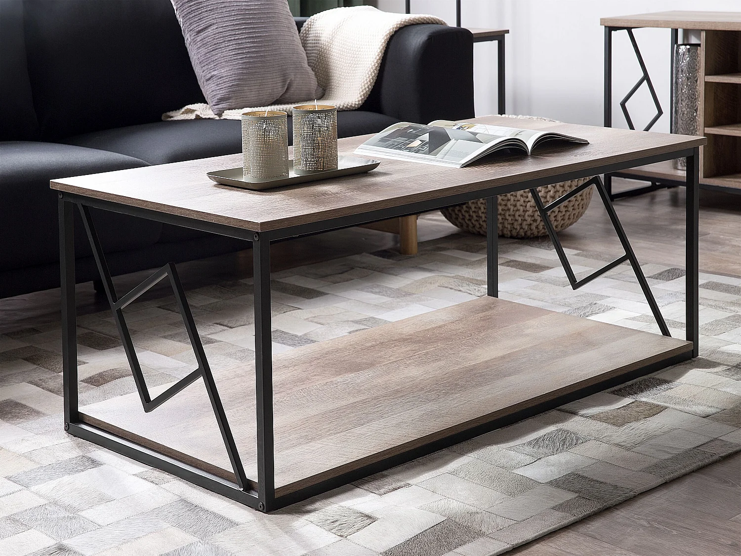 Table basse FORRES Marron/noir