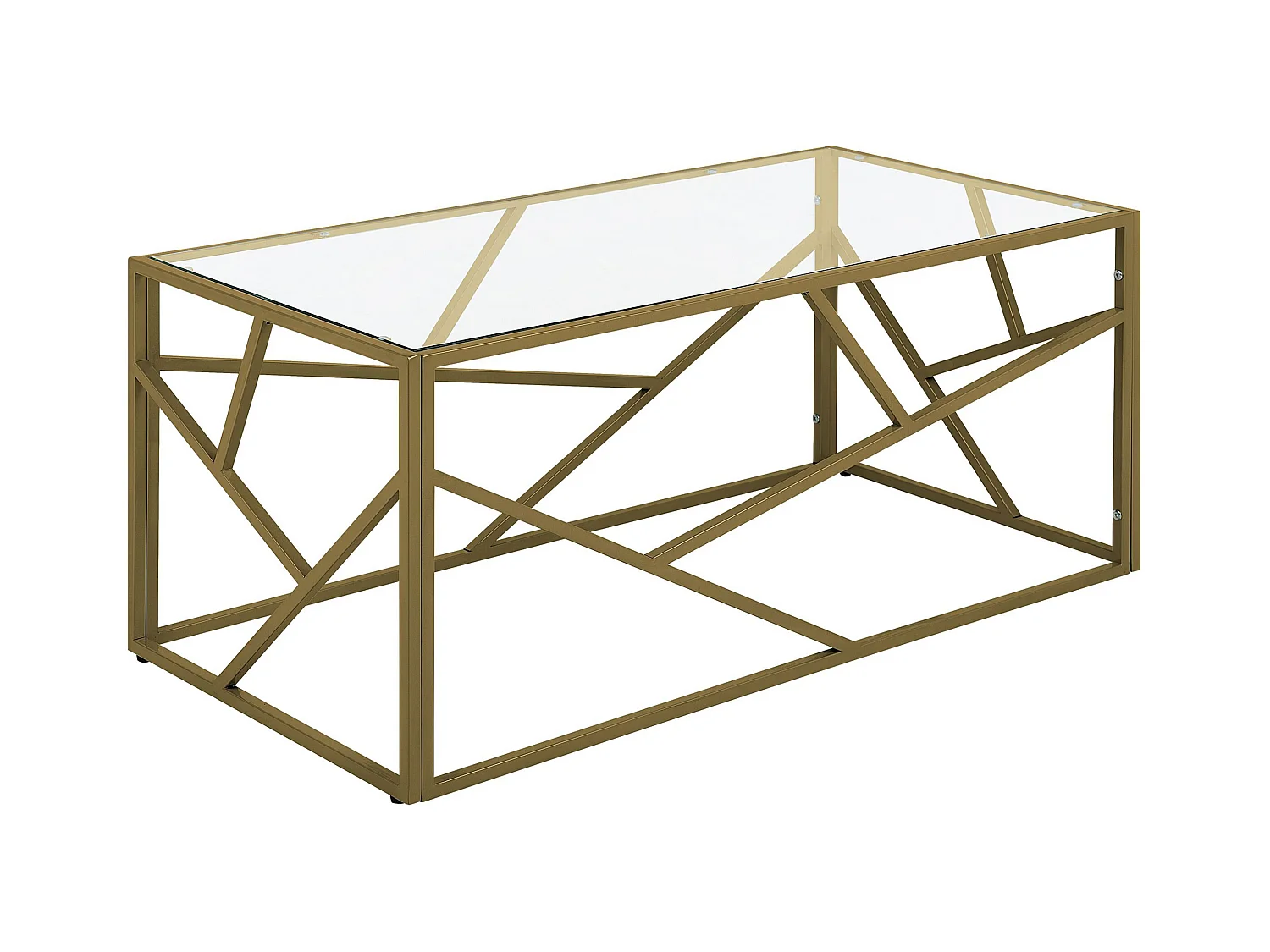 Table basse ORLAND Verre Doré