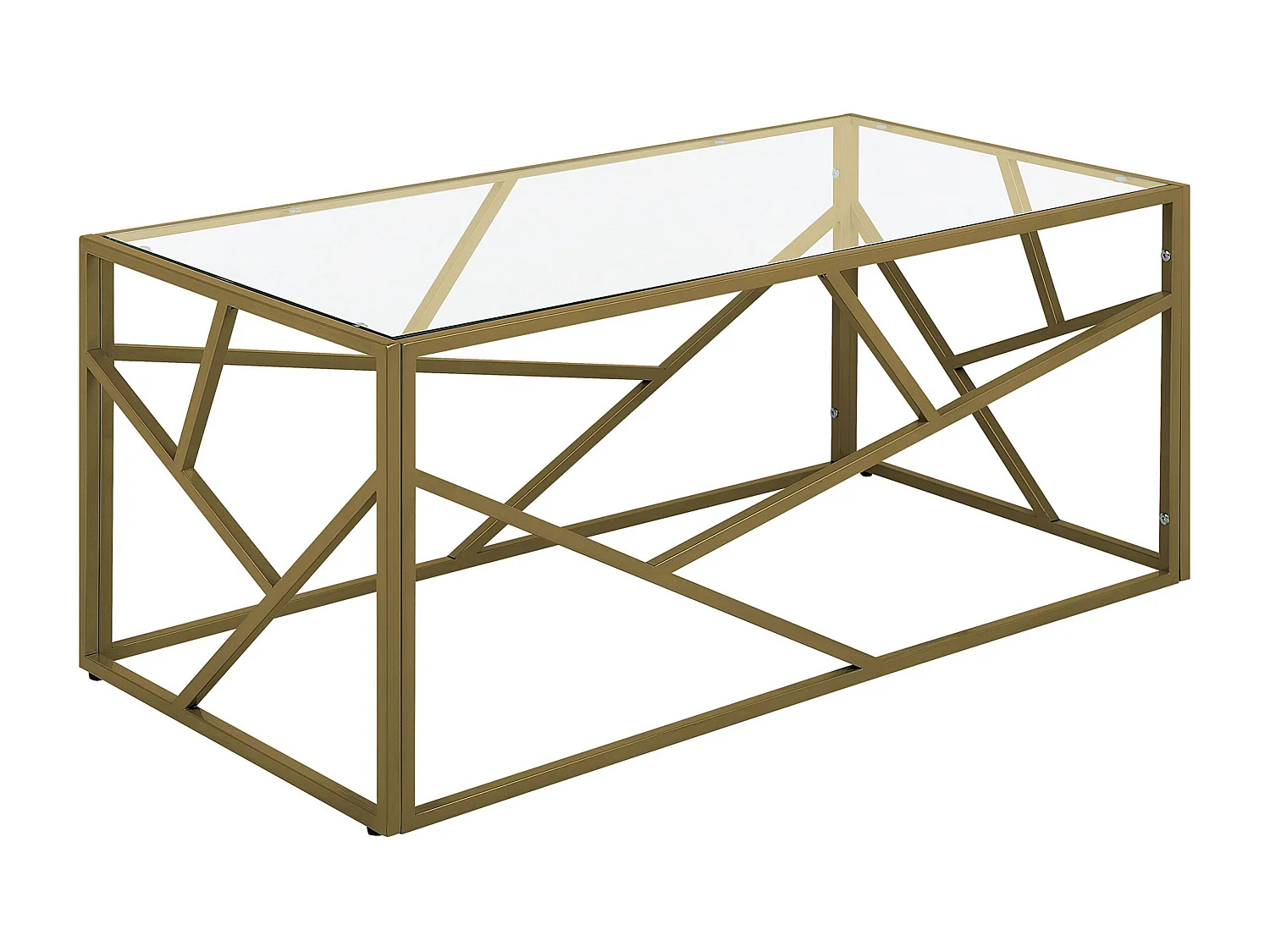 Tavolino da caffè ORLAND Vetro Oro