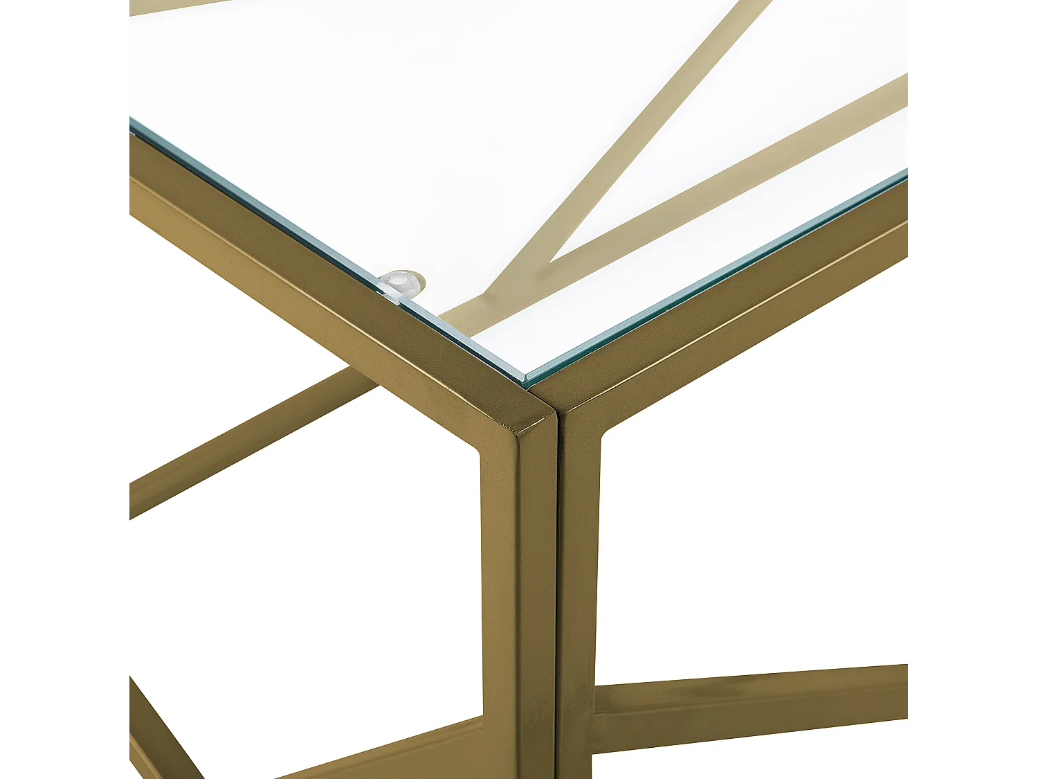 Stolik kawowy ORLAND Szkło Złoty