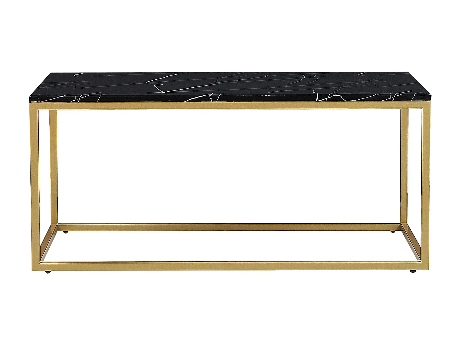 Mesa de centro DELANO Negro/Dorado