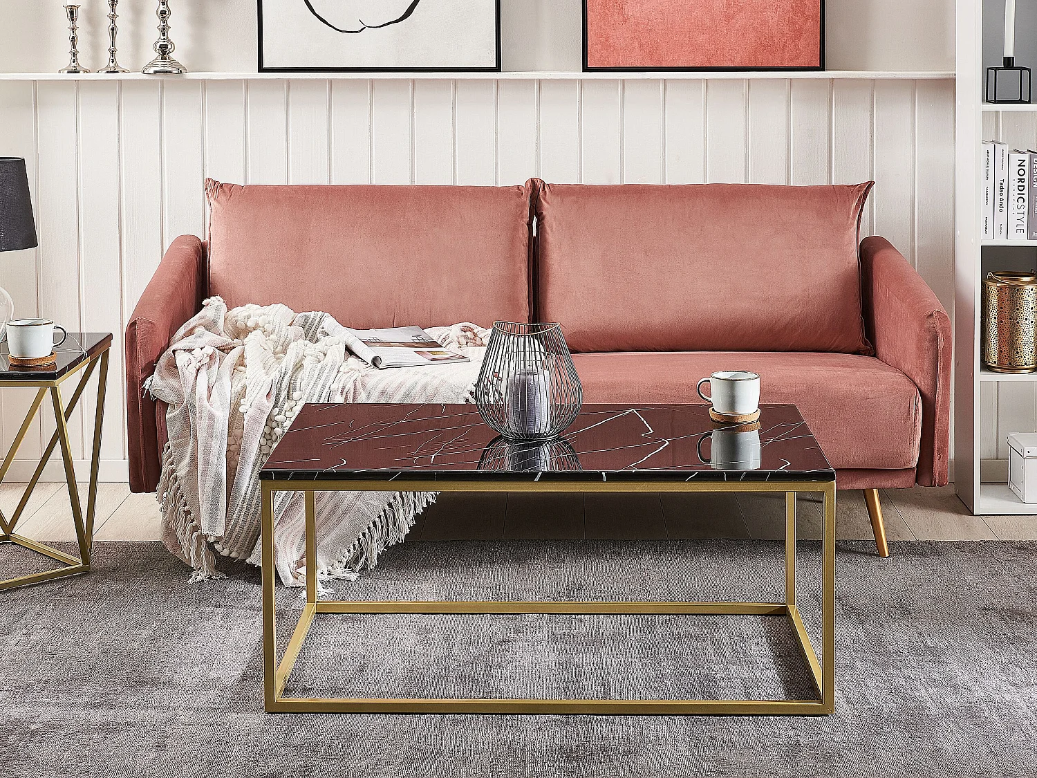 Couchtisch DELANO Schwarz / Gold