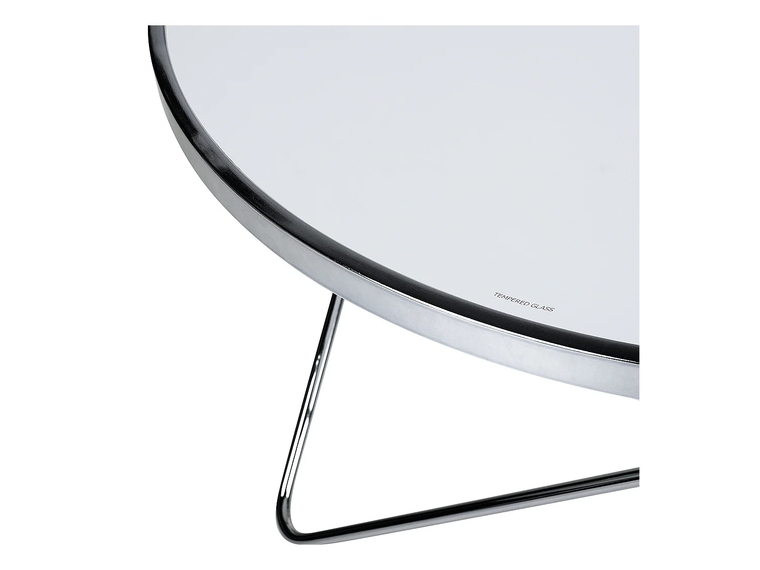 Stolik kawowy MERIDIAN Szkło hartowane Biały/ srebrny