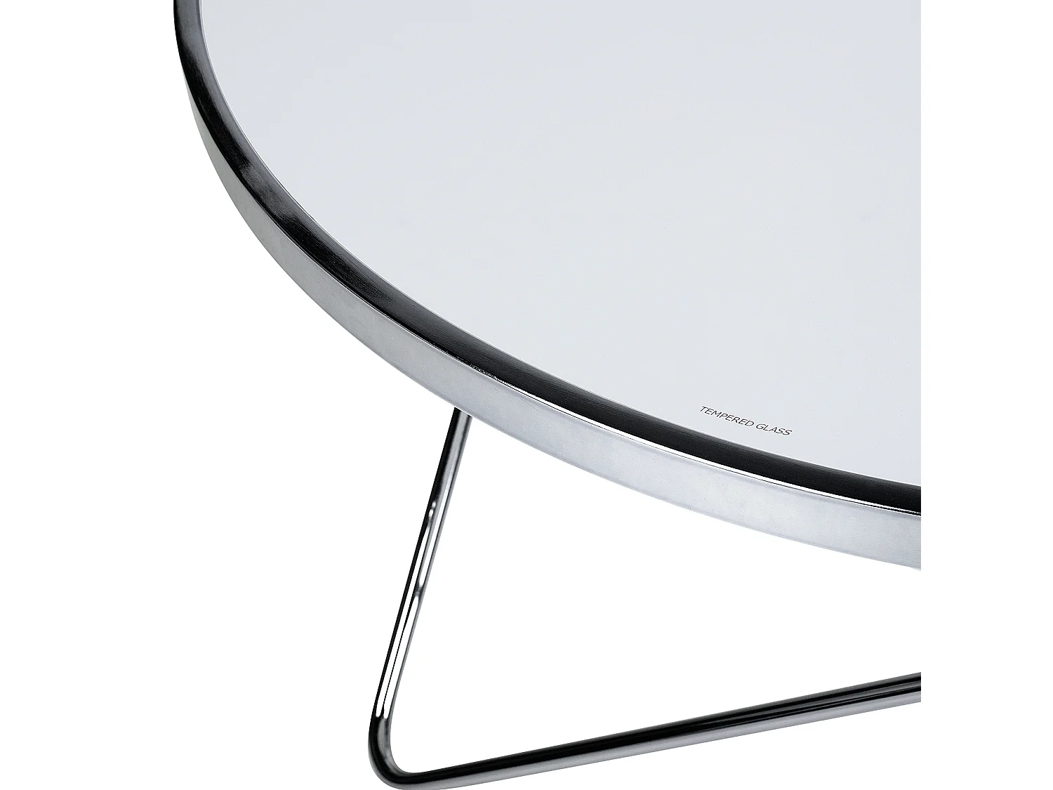 Table basse MERIDIAN Verre de sécurité Blanc/argenté