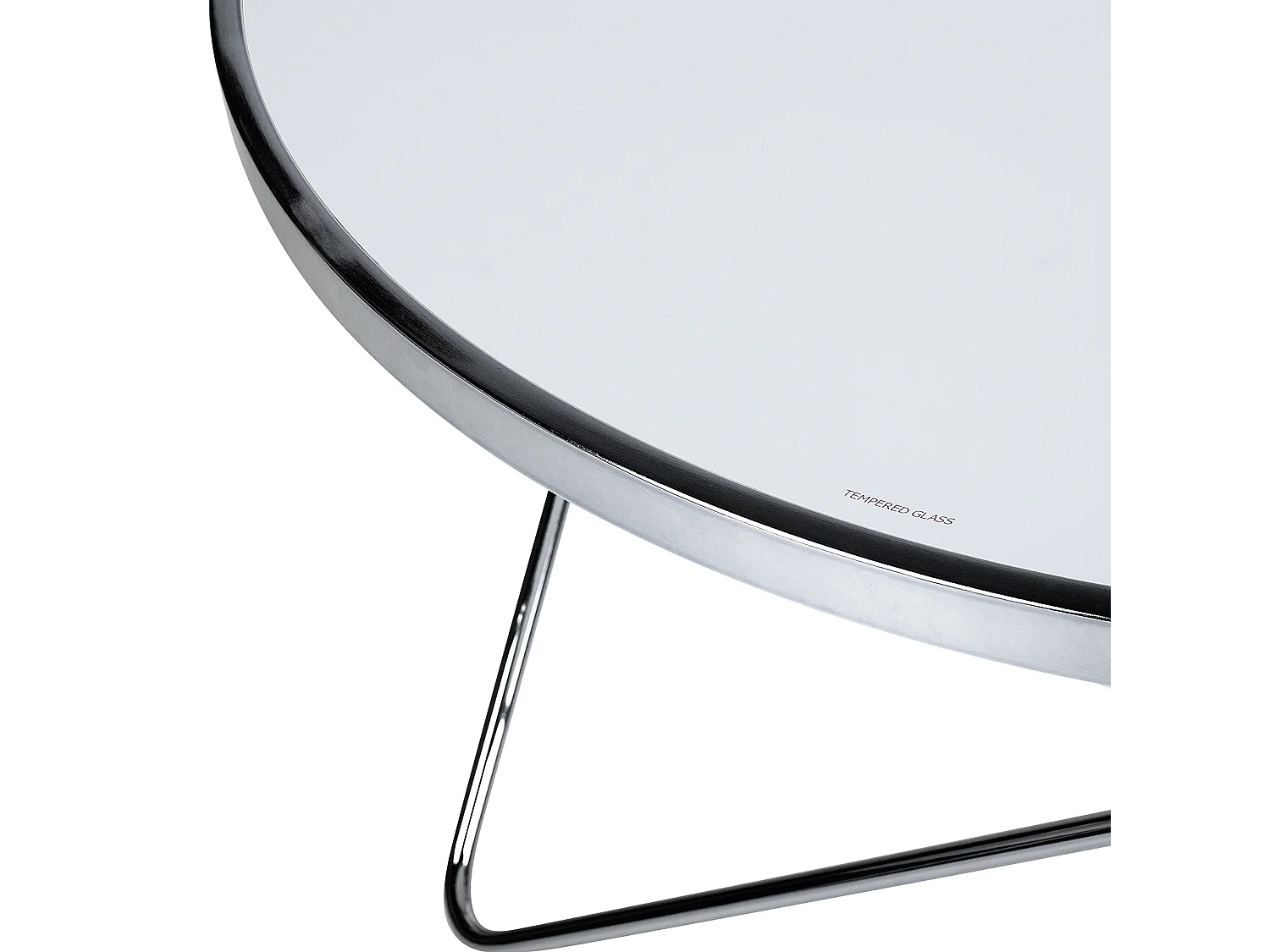 Salontafel MERIDIAN Veiligheidsglas Wit/zilver