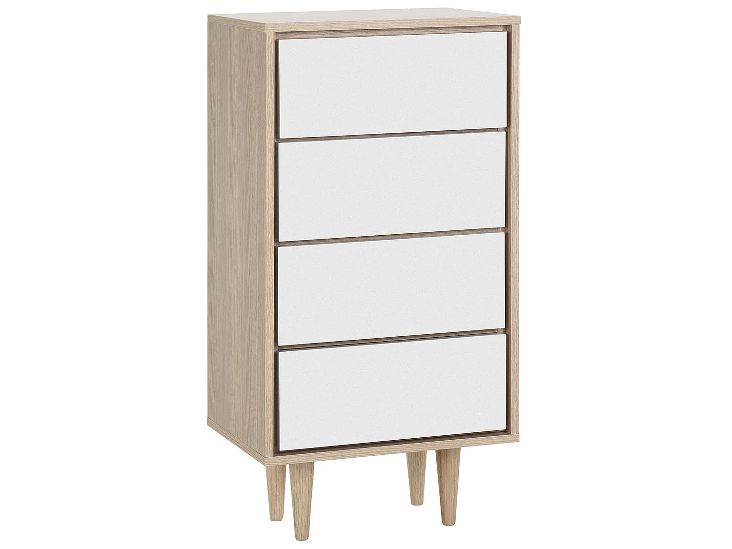 Chiffonier Denia 4 Schubladen Eiche/Weiß