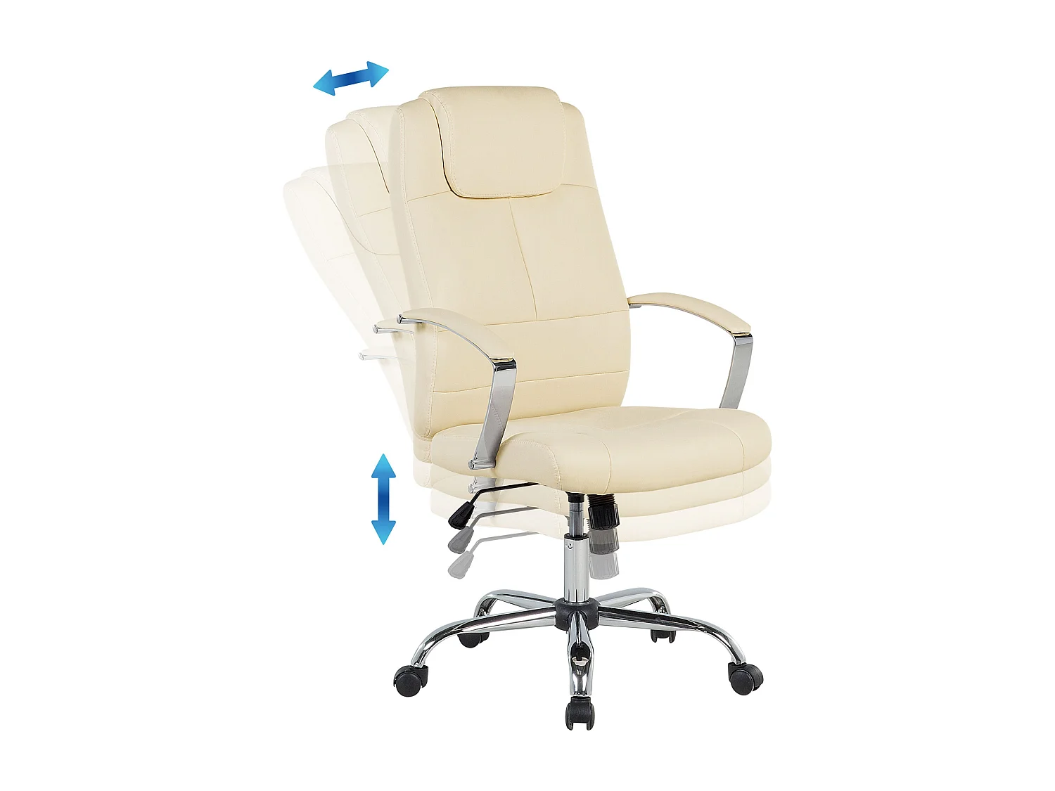 Fauteuil de bureau WINNER Cuir PU Beige clair