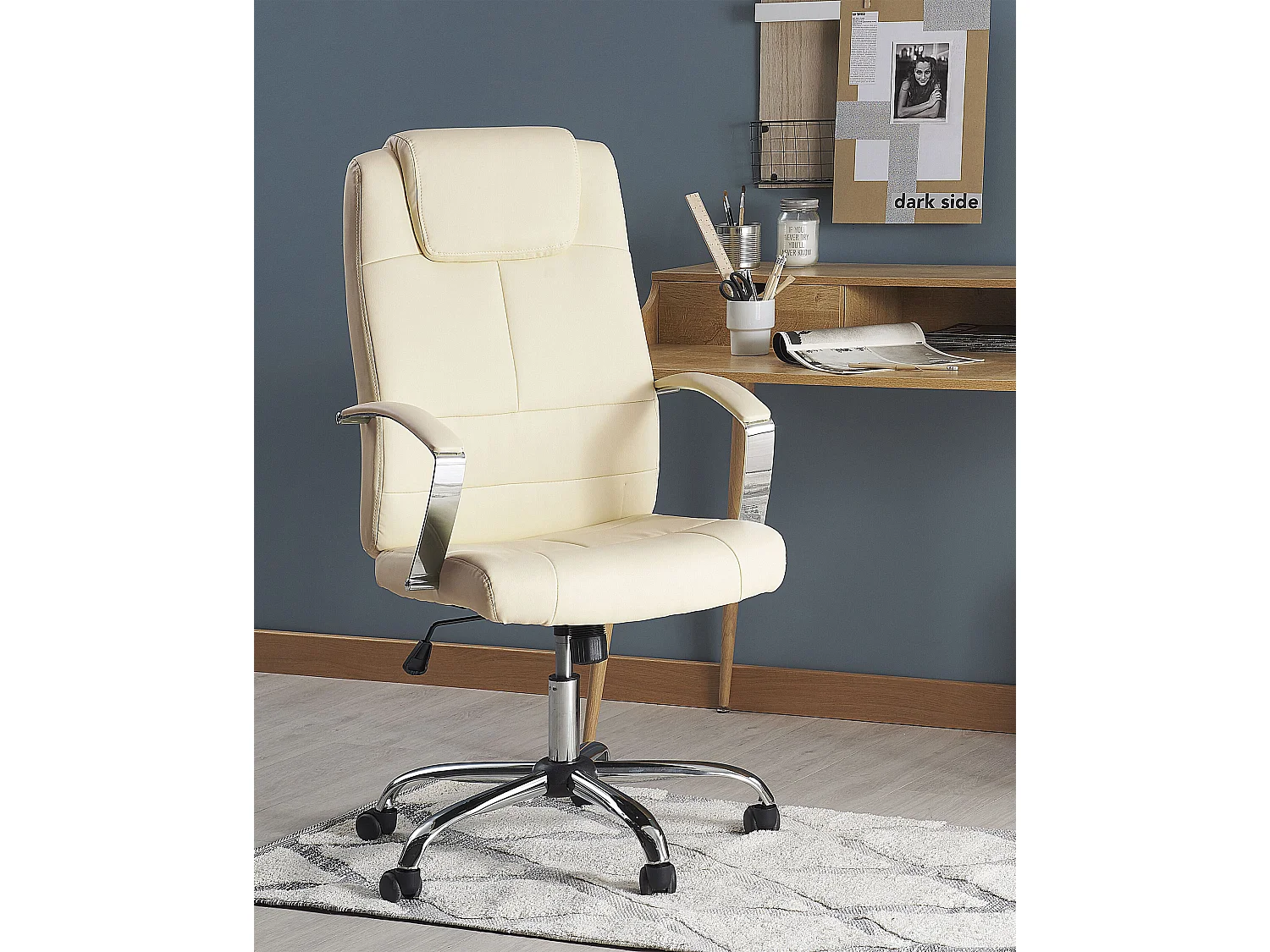 Chefsessel drehbar WINNER Kunstleder Hellbeige