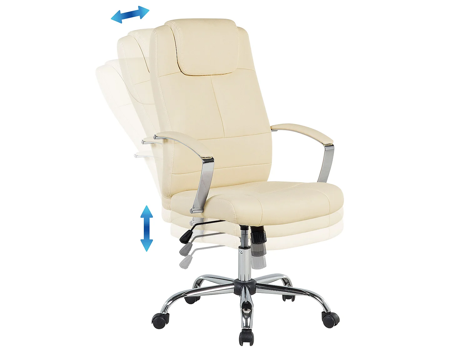 Fauteuil de bureau WINNER Cuir PU Beige clair