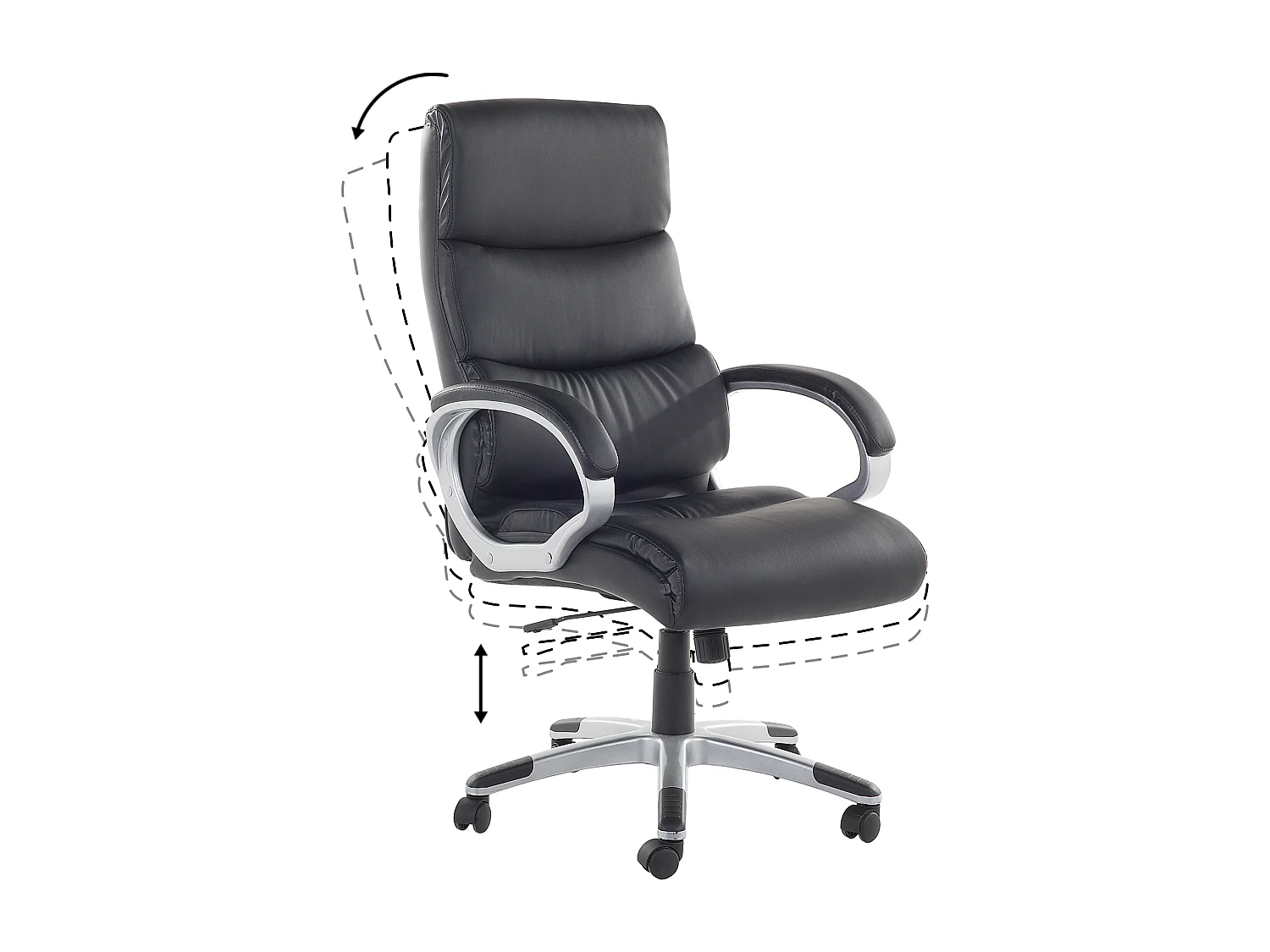 Fauteuil de bureau KING Cuir PU Noir
