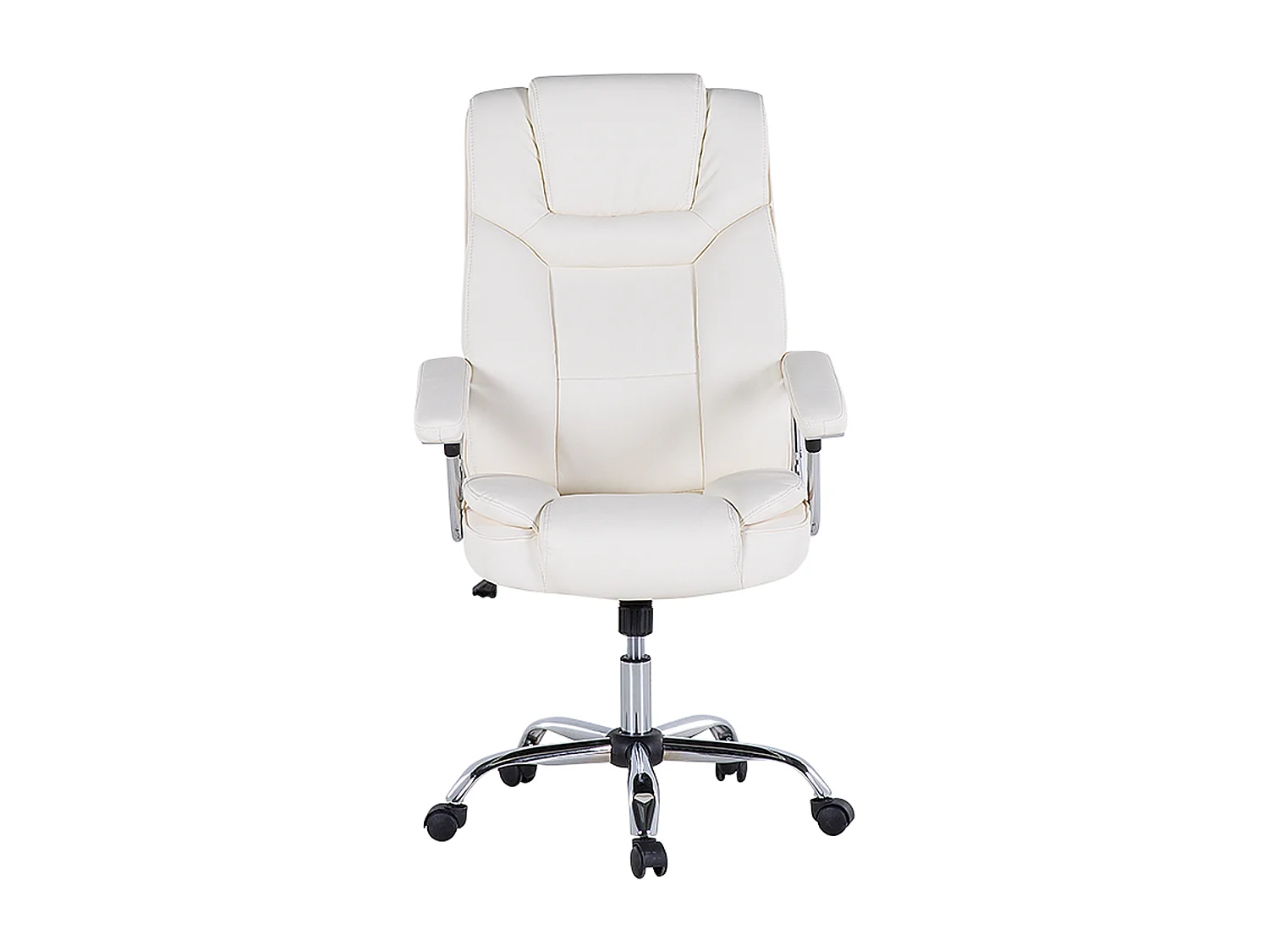 Bürostuhl in Beige aus Kunstleder und Metall Schreibtischstuhl Advance