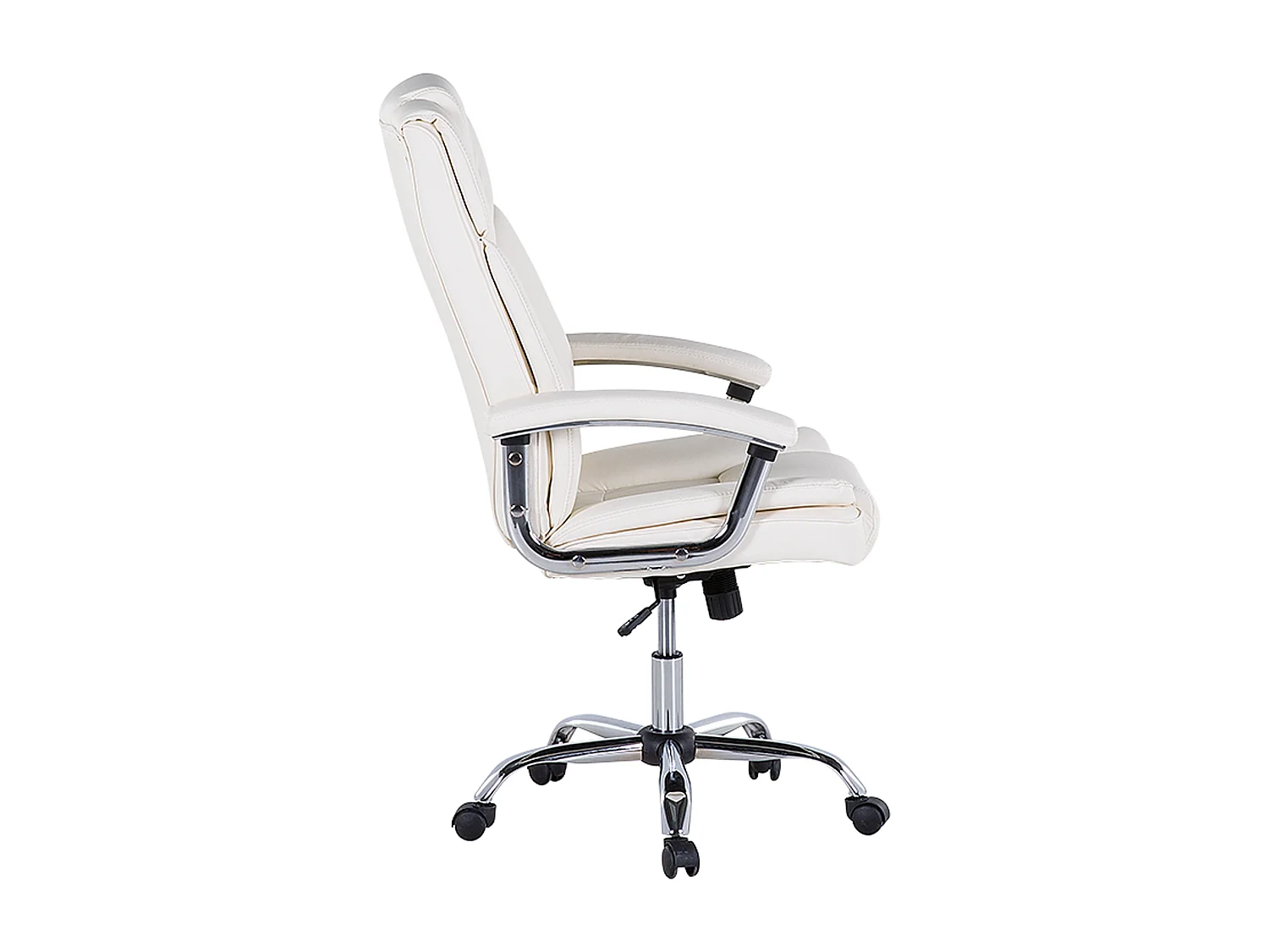 Bürostuhl in Beige aus Kunstleder und Metall Schreibtischstuhl Advance