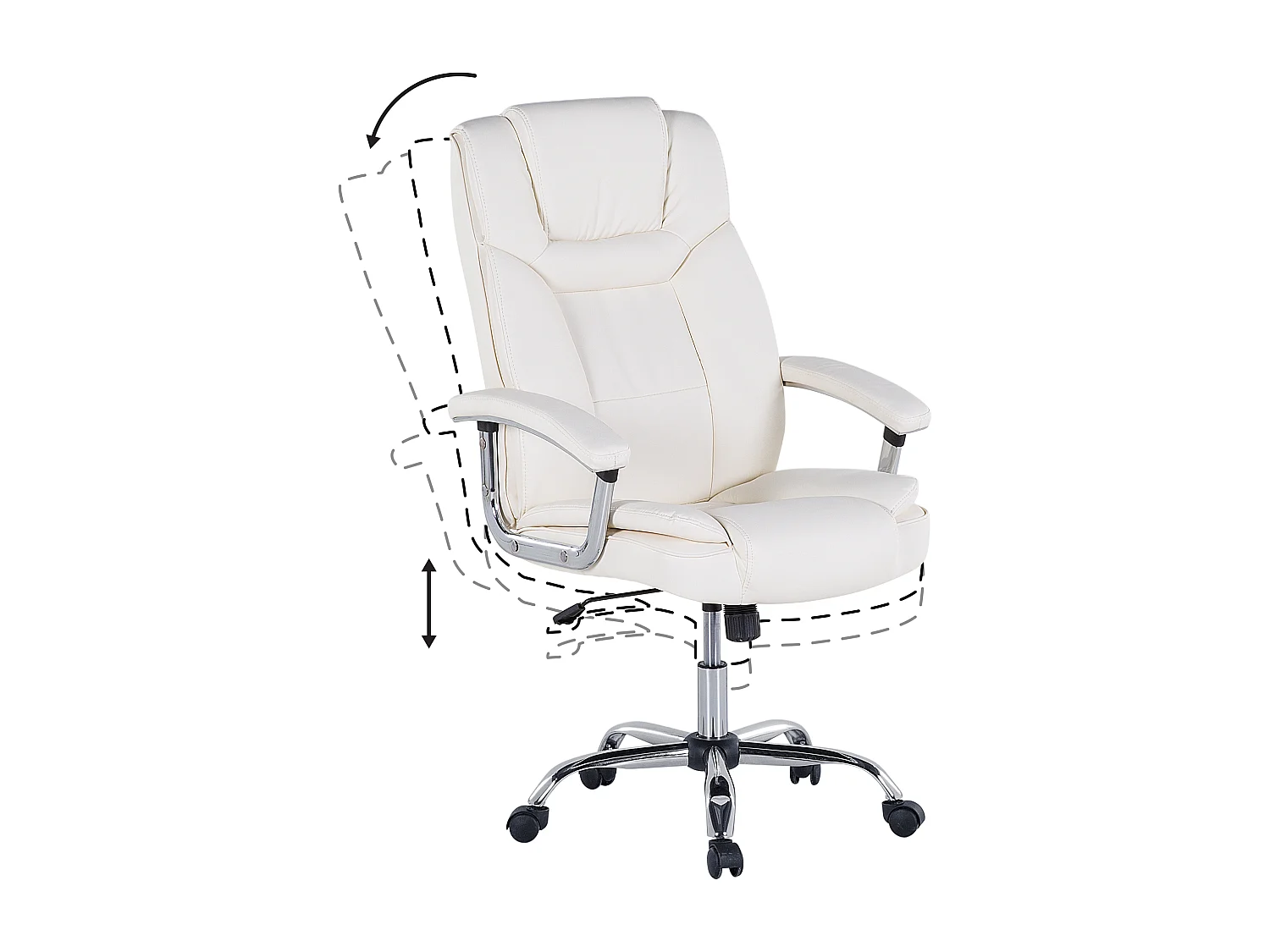Fauteuil de bureau ADVANCE Cuir PU Beige clair
