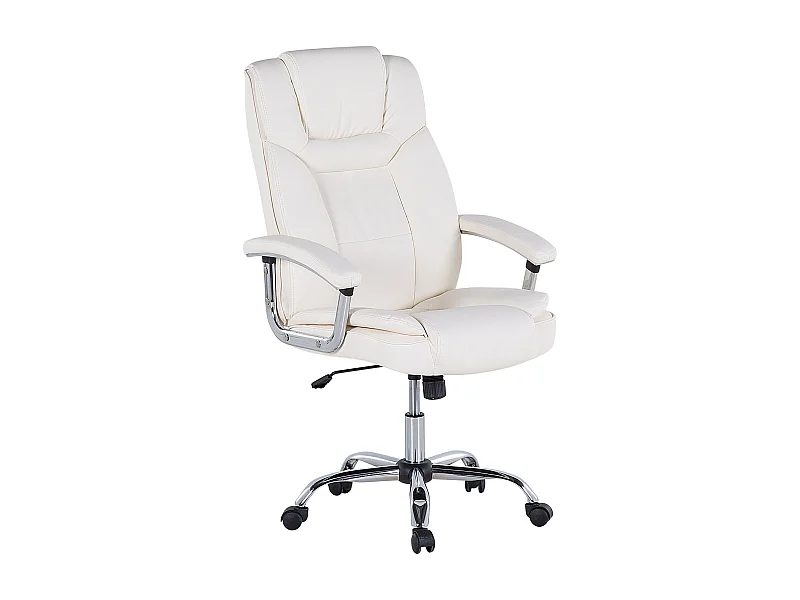 Bürostuhl in Beige aus Kunstleder und Metall Schreibtischstuhl Advance