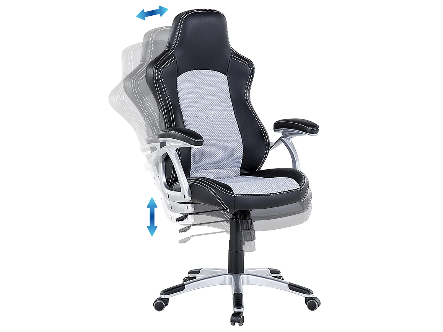 Chaise de bureau EXPLORER Cuir PU Noir