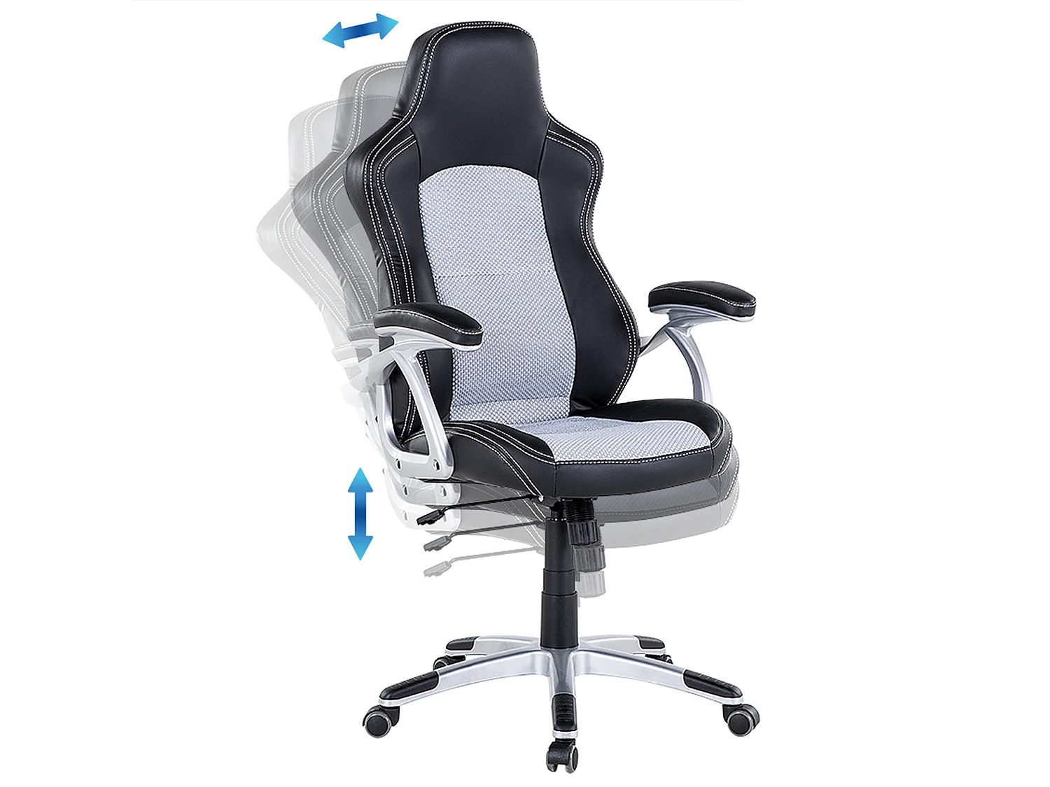 Bureaustoel Draaibaar EXPLORER Kunstleer Zwart