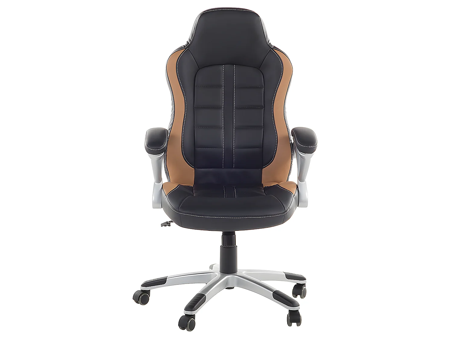 Bürostuhl schwarz / hellbraun höhenverstellbar PRINCE