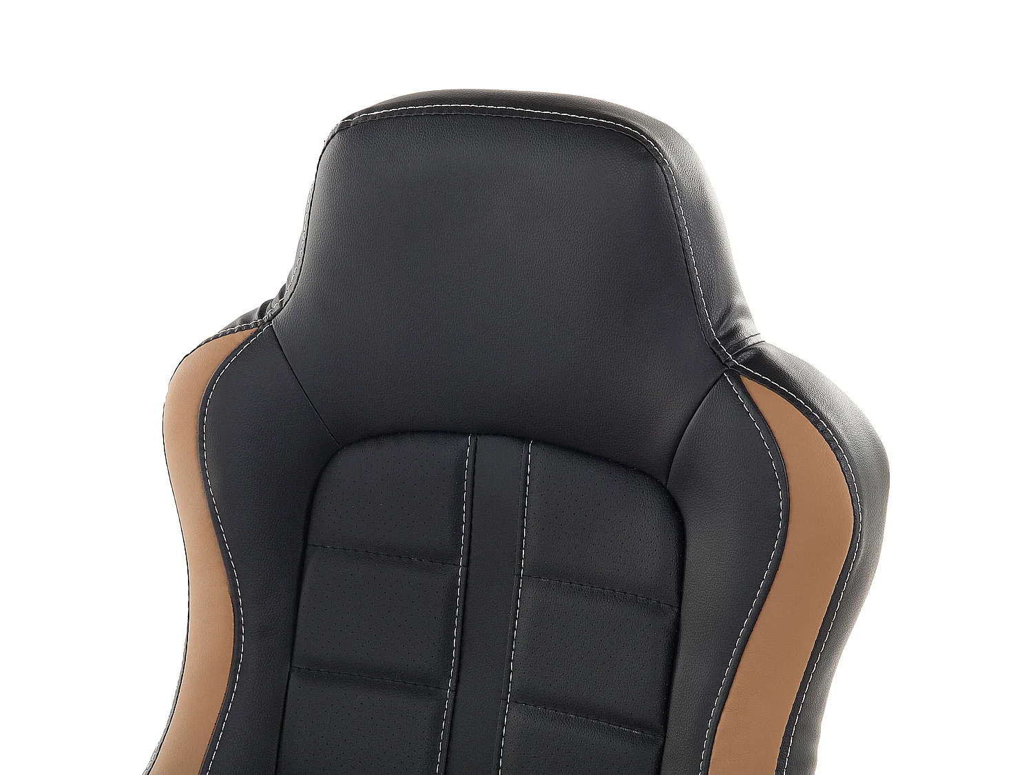 Bürostuhl schwarz / hellbraun höhenverstellbar PRINCE