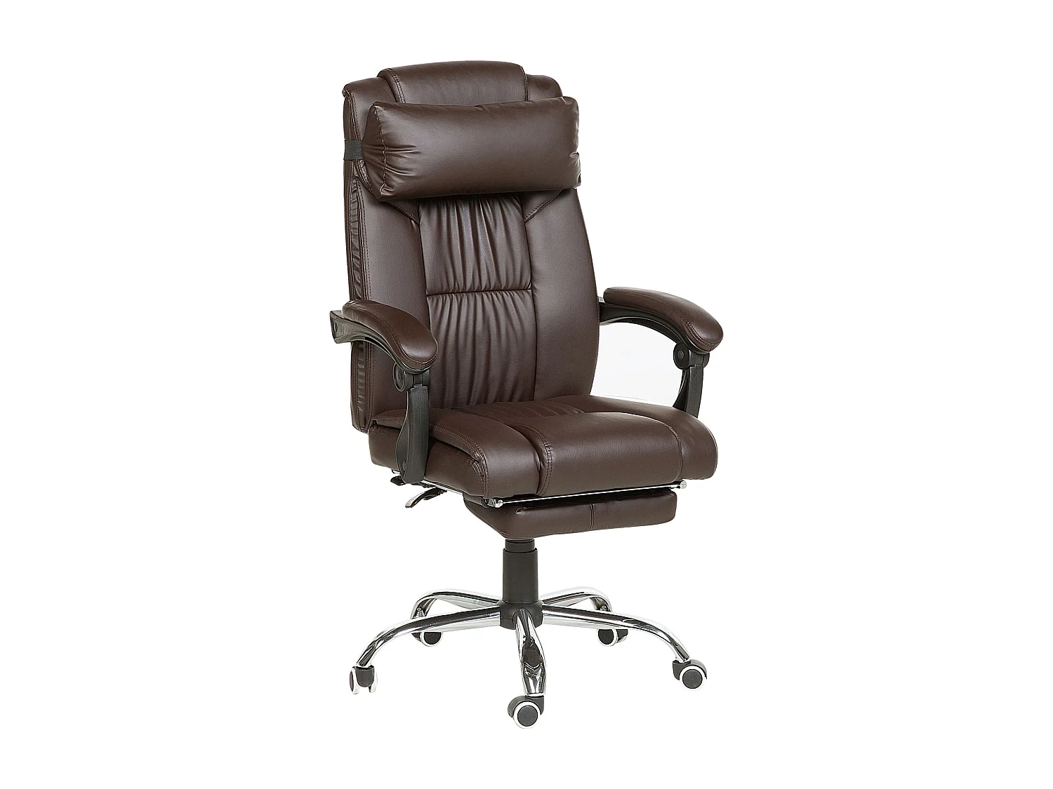 Fauteuil de bureau Cuir PU Marron foncé LUXURY