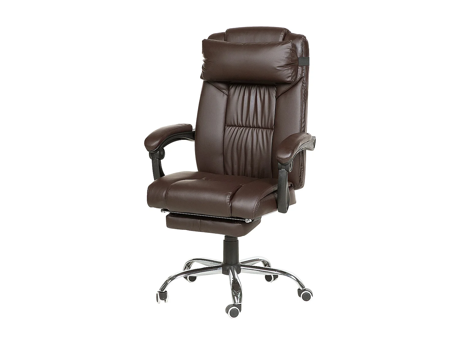 Fauteuil de bureau Cuir PU Marron foncé LUXURY