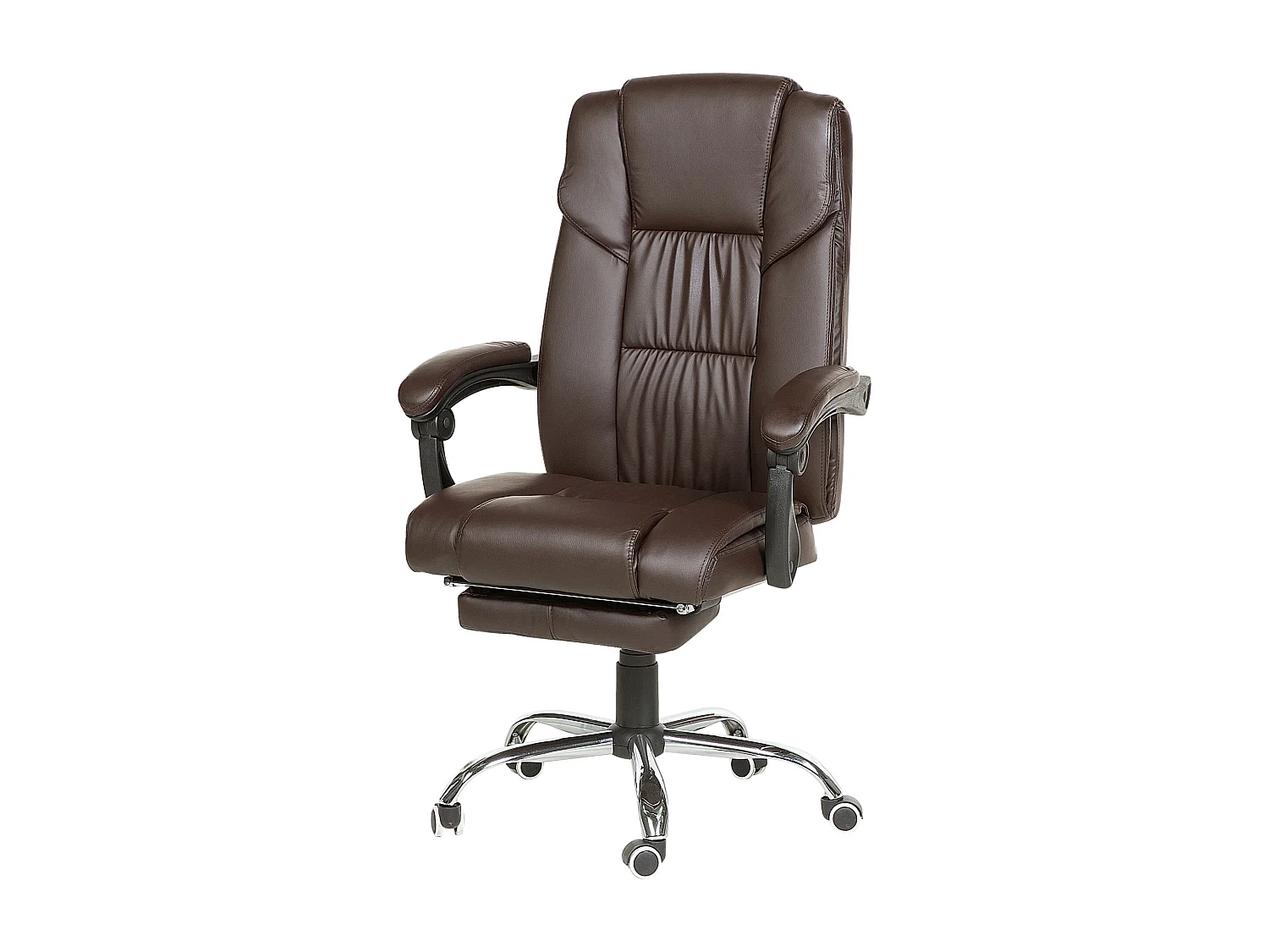 Fauteuil de bureau Cuir PU Marron foncé LUXURY