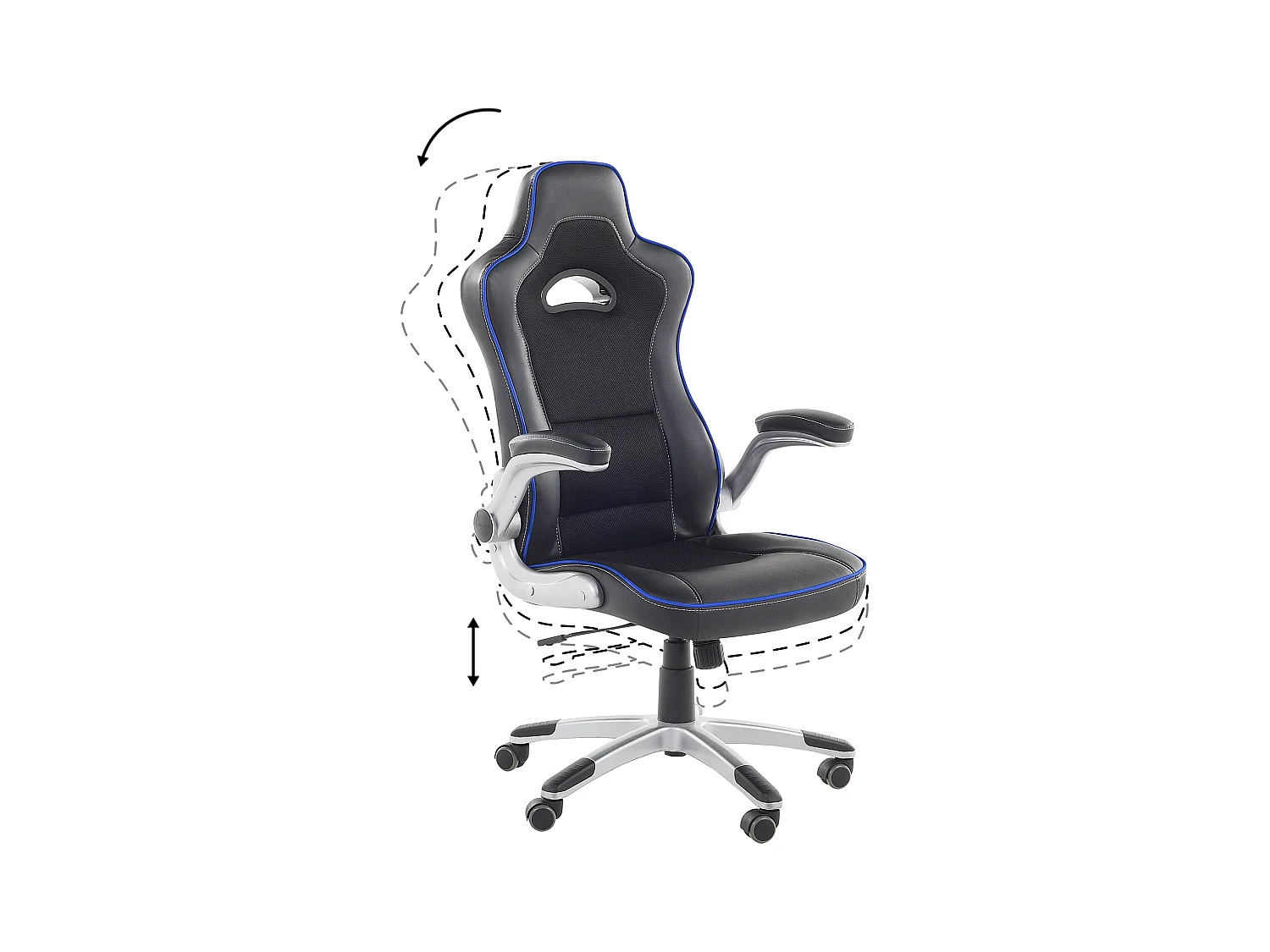 Directeursstoel Kunstleer Blauw MASTER