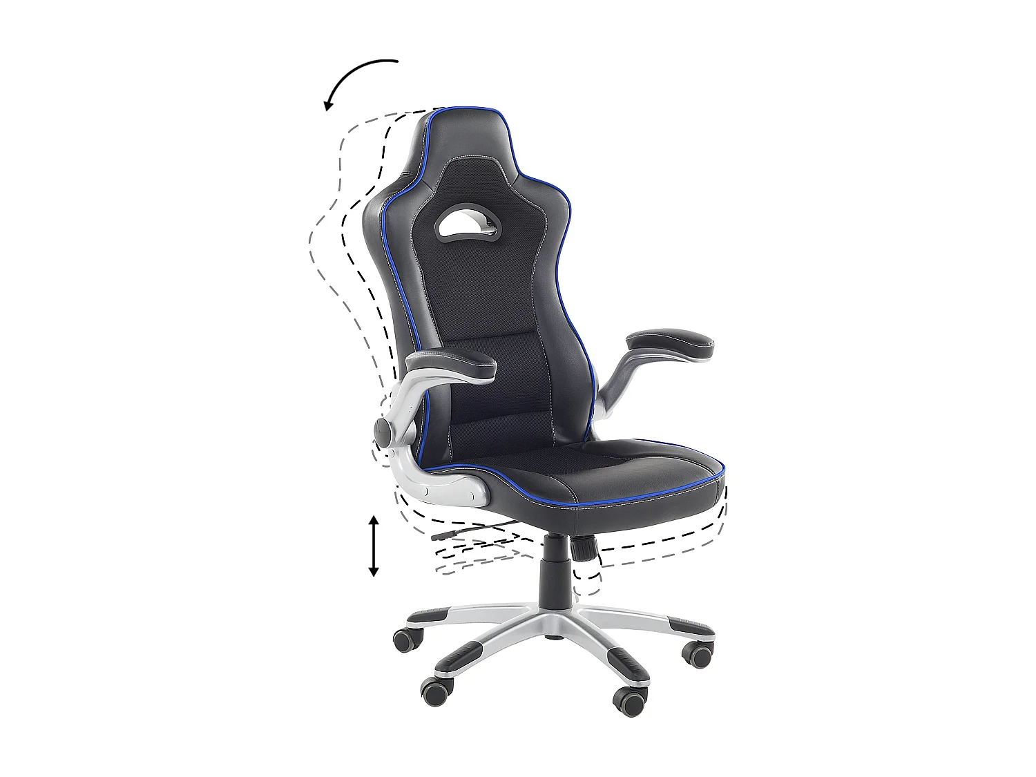 Fauteuil de bureau Cuir PU Bleu MASTER