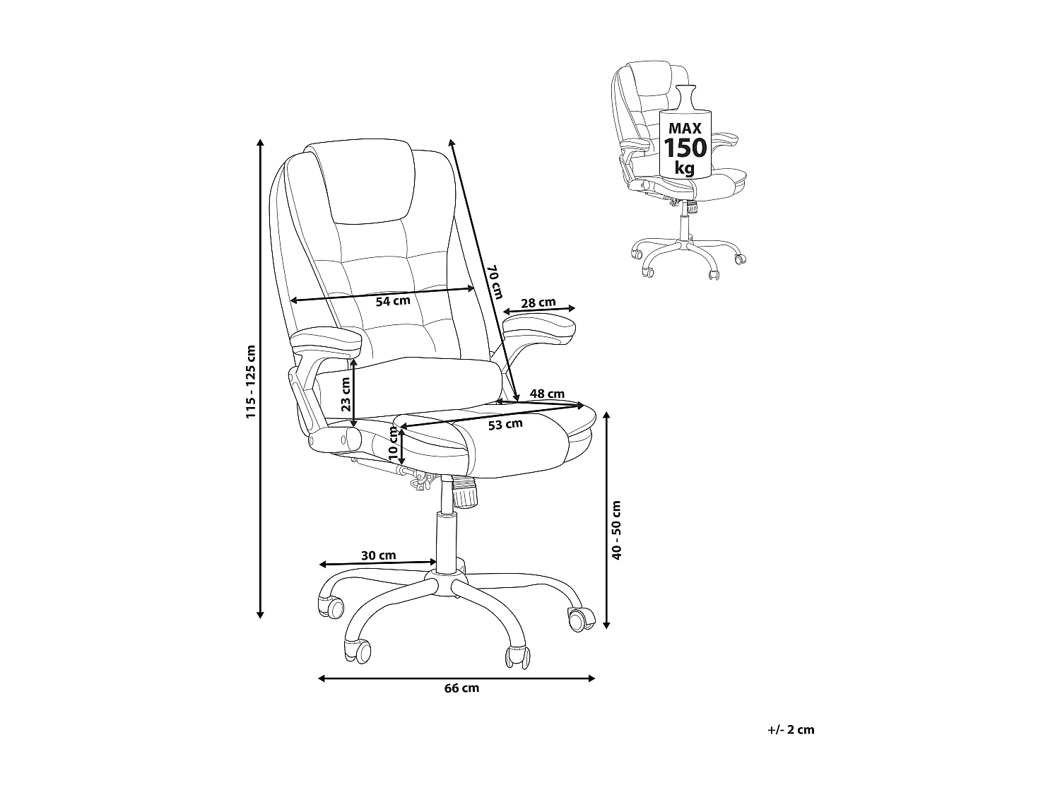 Krzesło dyrektorskie Obrotowy ROYAL Niebieski