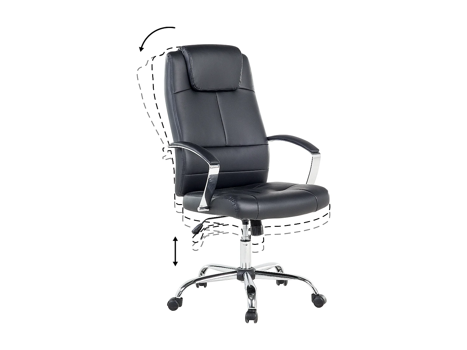 Fauteuil de bureau WINNER Cuir PU Noir