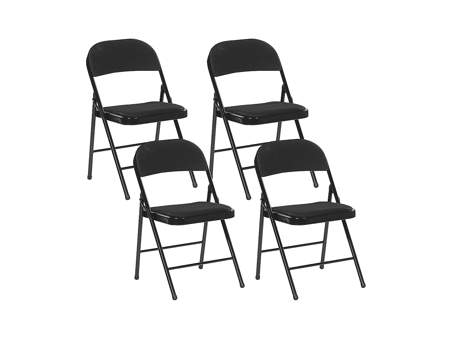 Set di 4 sedie pieghevoli SPARKS Nero