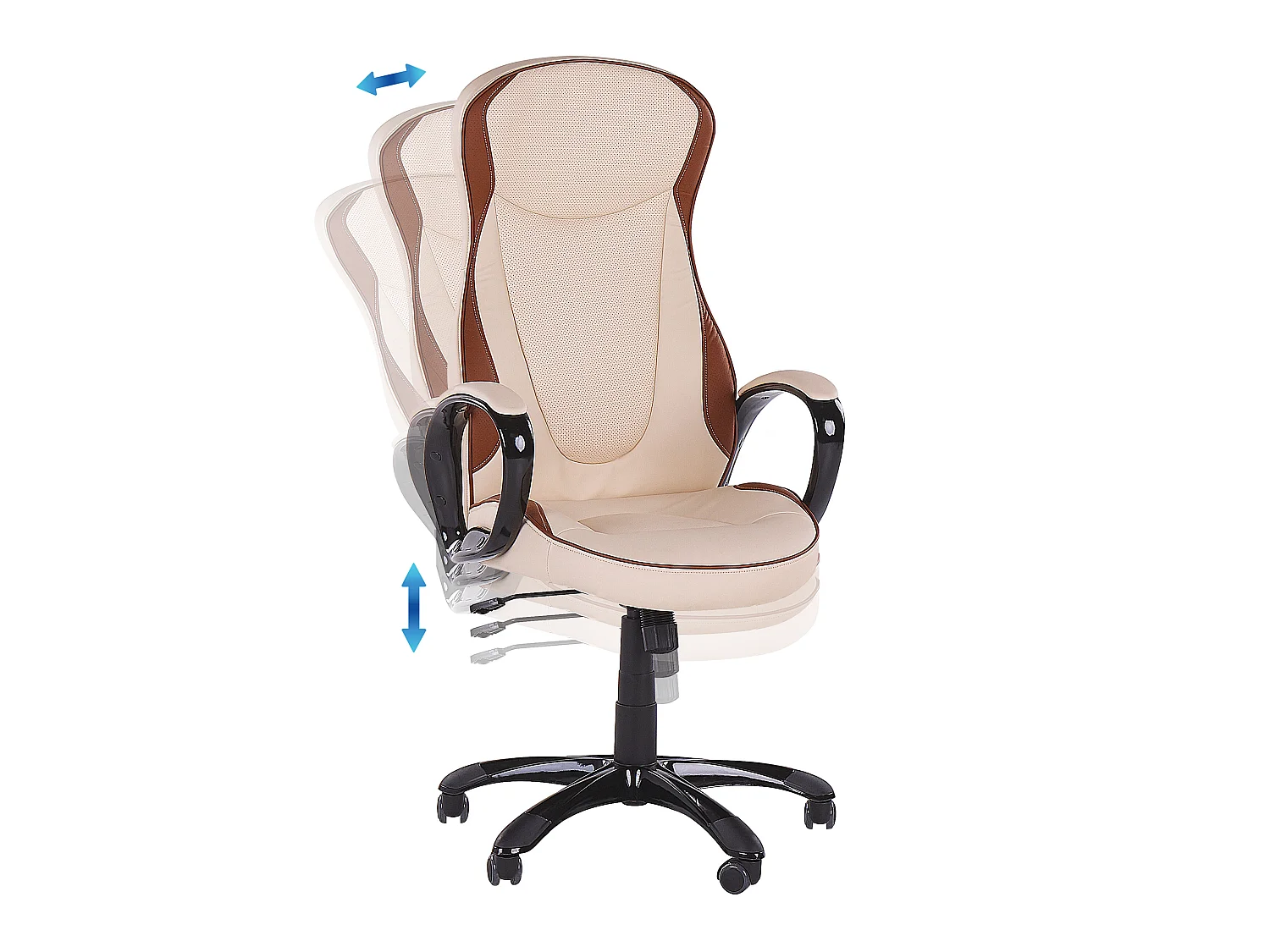 Krzesło dyrektorskie Obrotowy FELICITY Ekoskóra Beżowy