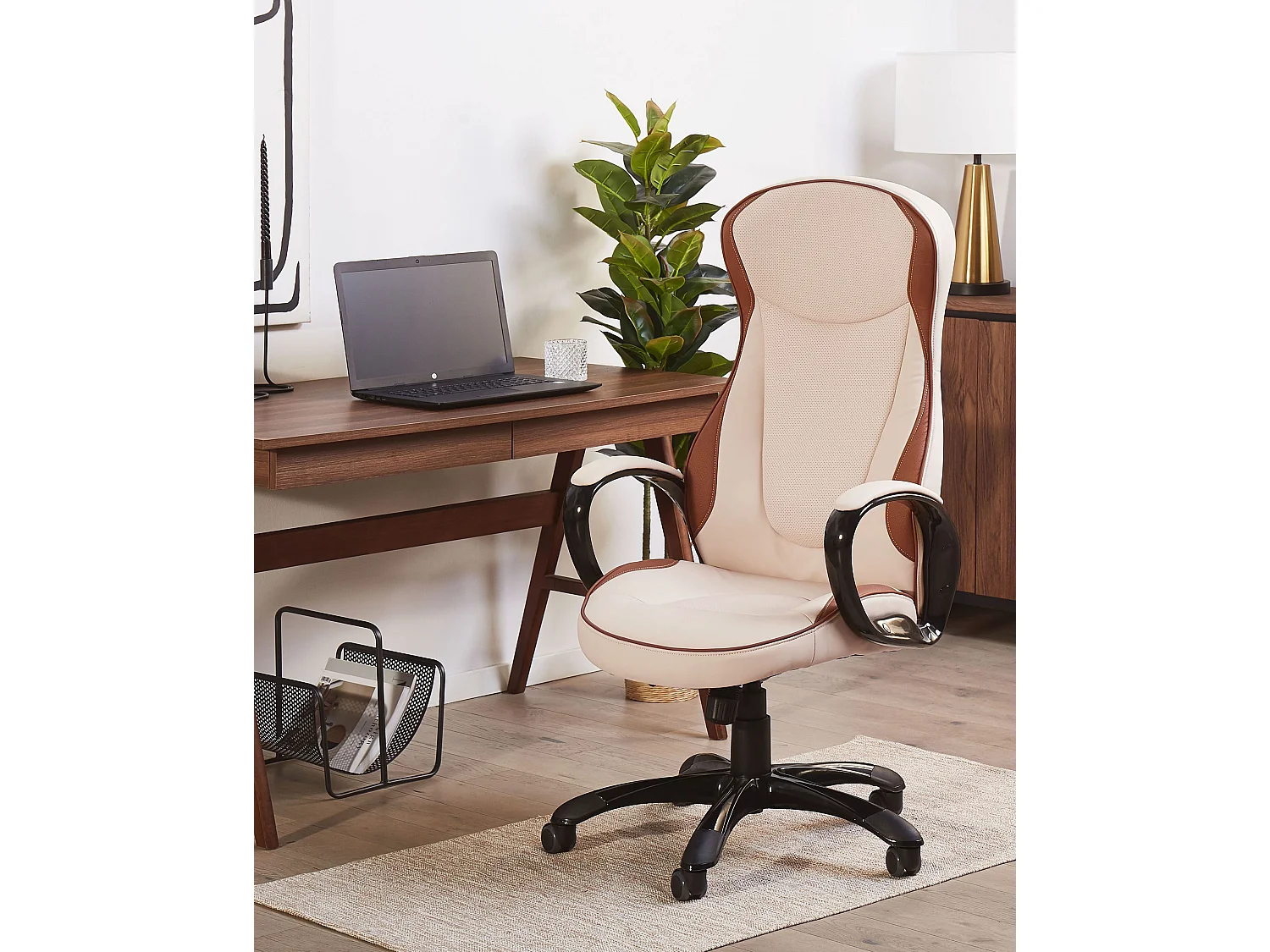 Poltrona da scrivania FELICITY Pelle sintetica Beige